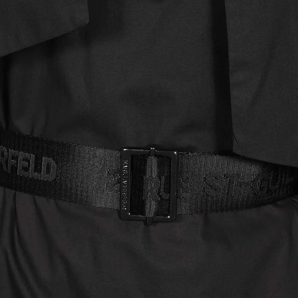 KARL LAGERFELD KL Pleated Hem Shirt Dress Black KARL LAGERFELD KL Pleated Hem Shirt Dress Black