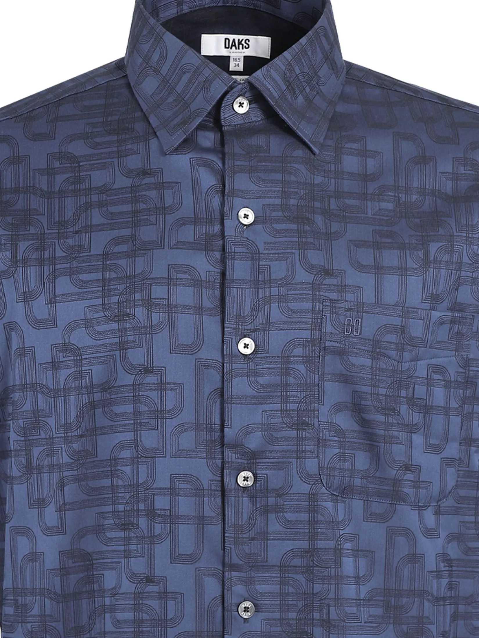 DAKS MEN Long Sleeve Shirt Smart Fit Navy DAKS MEN Long Sleeve Shirt Smart Fit Navy