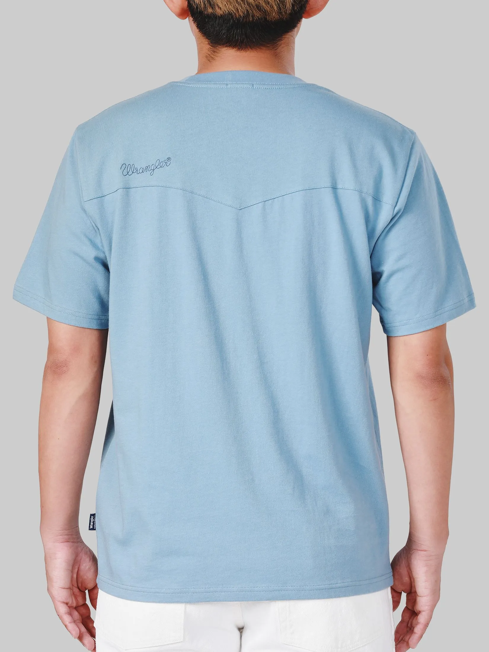 WRANGLER Men's Tee Short Sleeve Everyday with Wrangler Collection Regular Fit Blue WRANGLER Men's Tee Short Sleeve Everyday with Wrangler Collection Regular Fit Blue