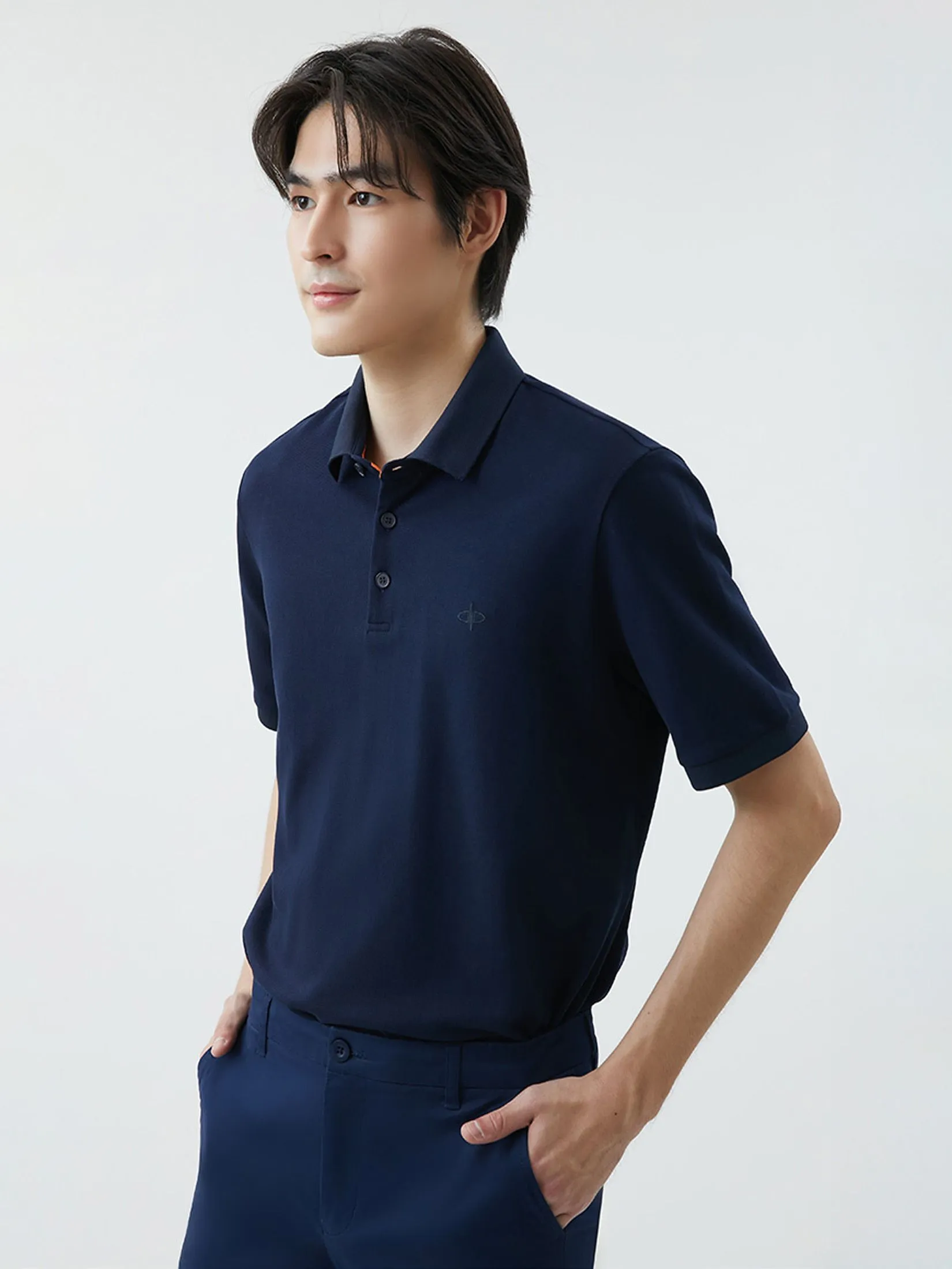 DAPPER DAPPER DP Iconic Polo Shirt Navy DAPPER DAPPER DP Iconic Polo Shirt Navy