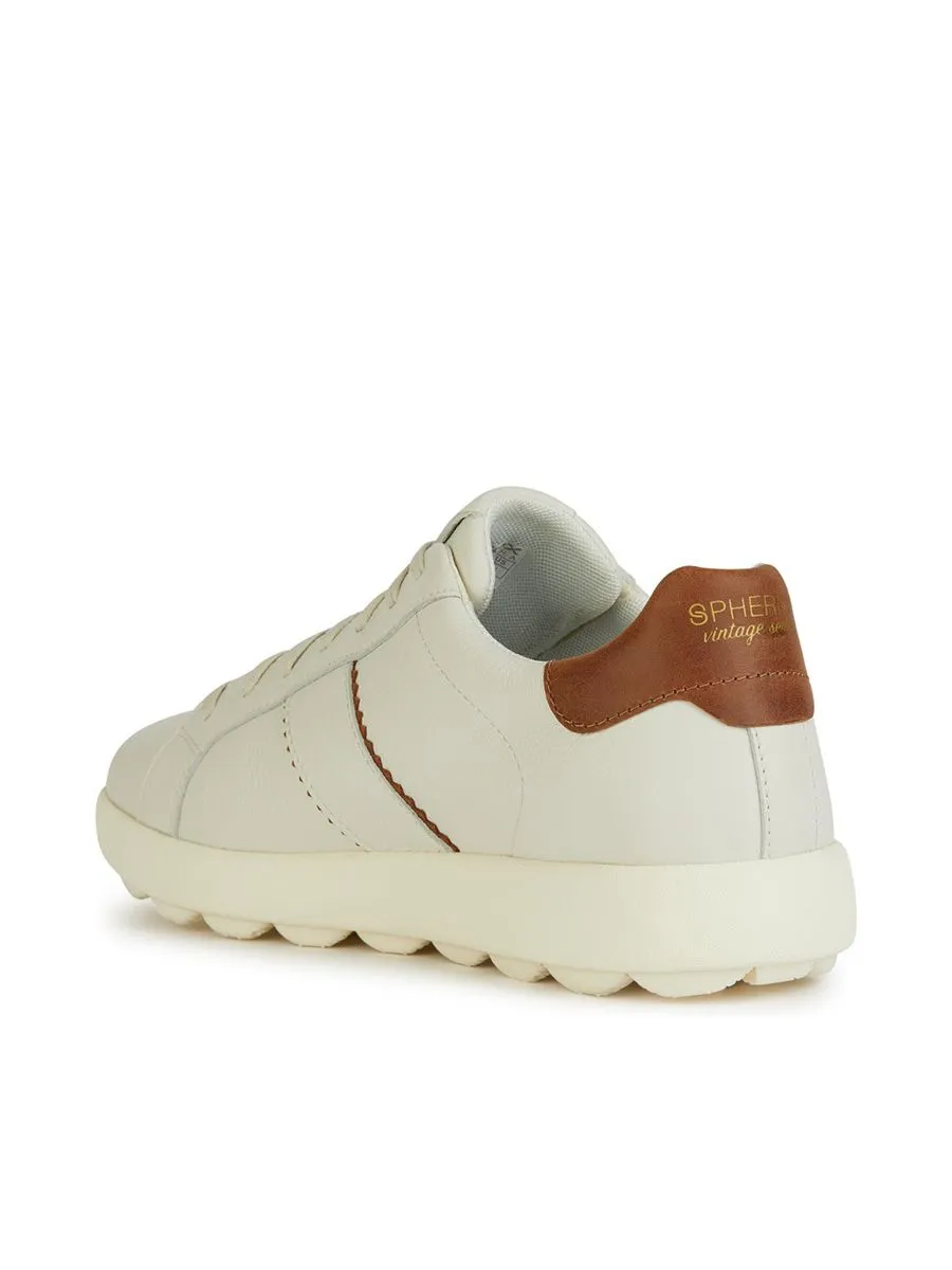 GEOX Men Sneaker U Spherica Vs EC4 White/LT Brown GEOX Men Sneaker U Spherica Vs EC4 White/LT Brown