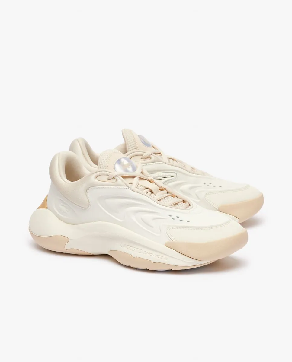 LACOSTE Women’s Aceline Trainers White/Light Brown LACOSTE Women’s Aceline Trainers White/Light Brown