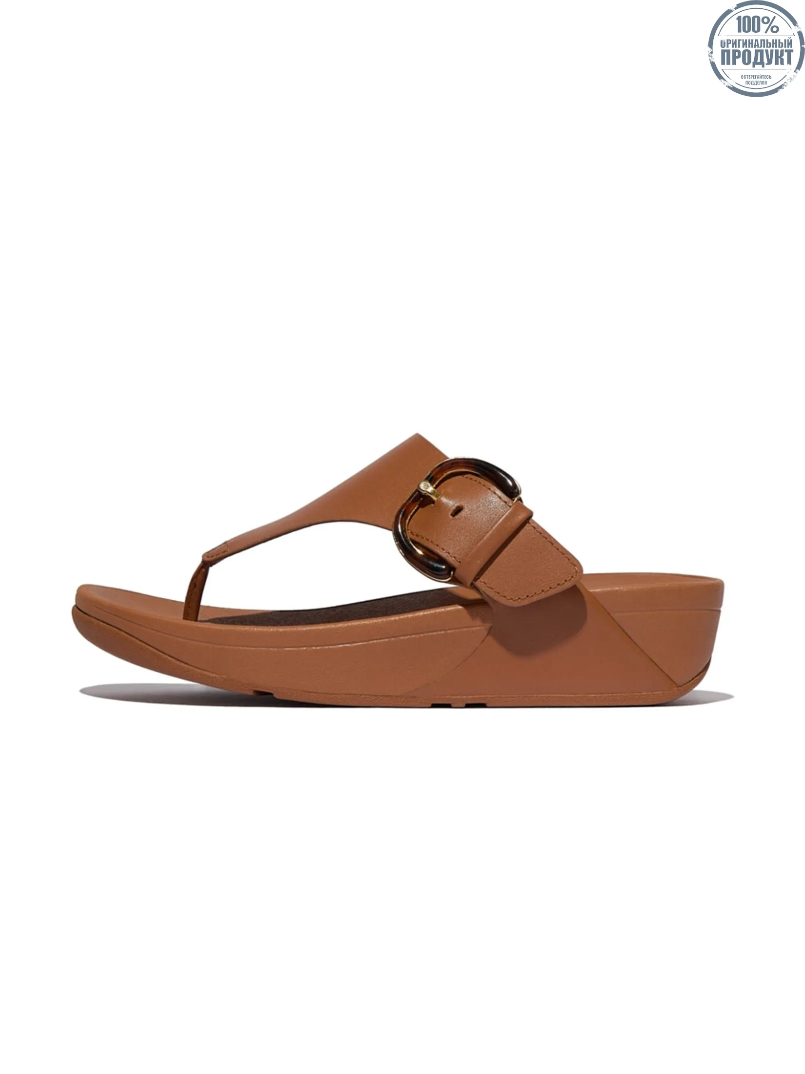 FitFlop™ WOMEN'S LULU RESIN-BUCKLE TOE-POST BROWN FitFlop™ WOMEN'S LULU RESIN-BUCKLE TOE-POST BROWN