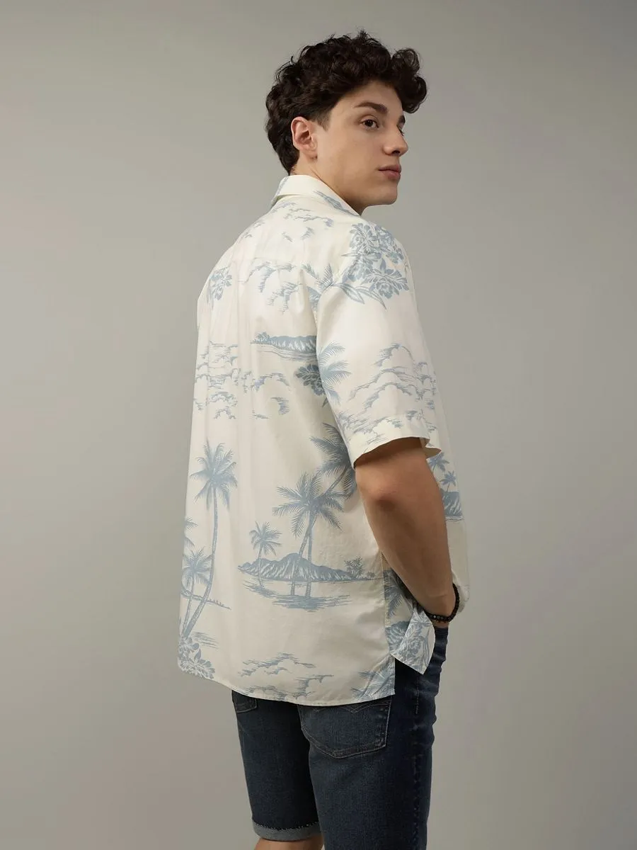 American Eagle MEN ATLANTIS TROPICAL SS OVERSIZED CSC COTTON RAYON 123 VINTAGE VANILLA American Eagle MEN ATLANTIS TROPICAL SS OVERSIZED CSC COTTON RAYON 123 VINTAGE VANILLA