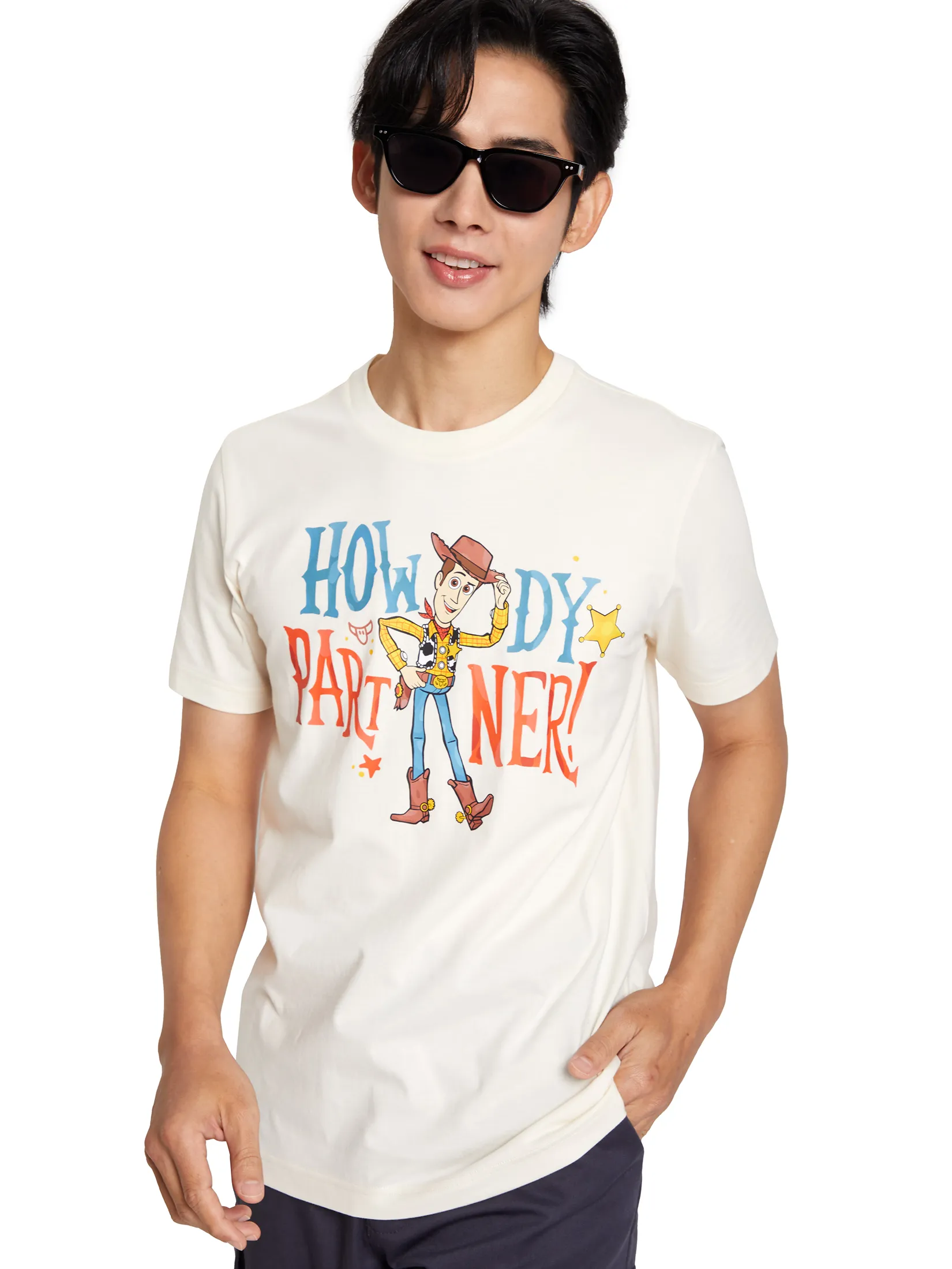PACIFIC UNION Men T-Shirt Toy Story Disney Pixar Print Beige PACIFIC UNION Men T-Shirt Toy Story Disney Pixar Print Beige