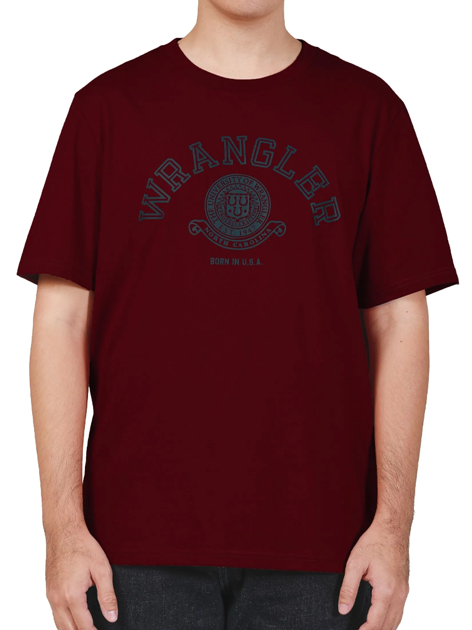 WRANGLER Men's Tee Short Sleeve Regular Fit Red WRANGLER Men's Tee Short Sleeve Regular Fit Red