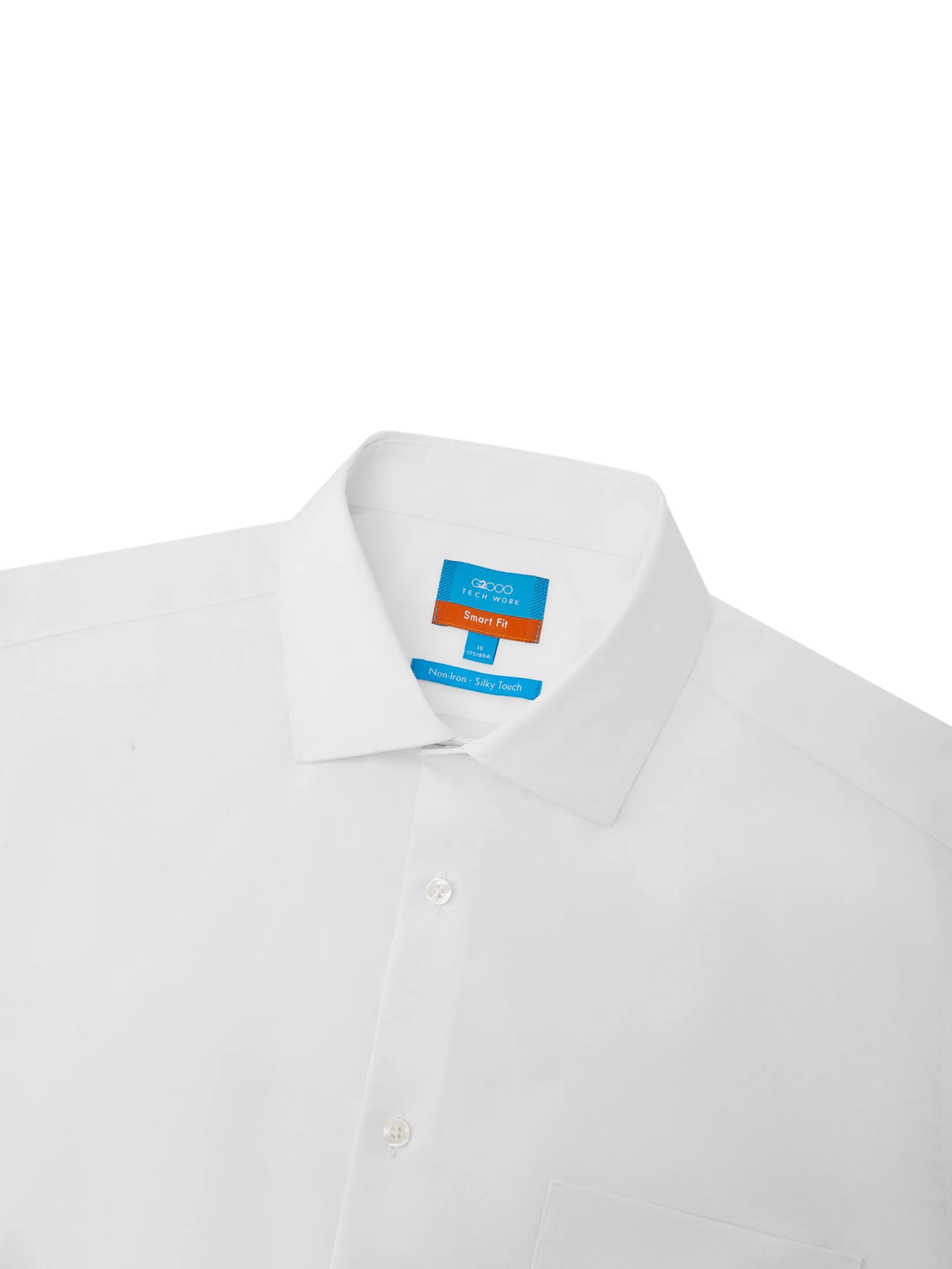 G2000 Men Clothing Non-Iron Silky Touch  Short Sleeve Shirt  Smart Fit - White