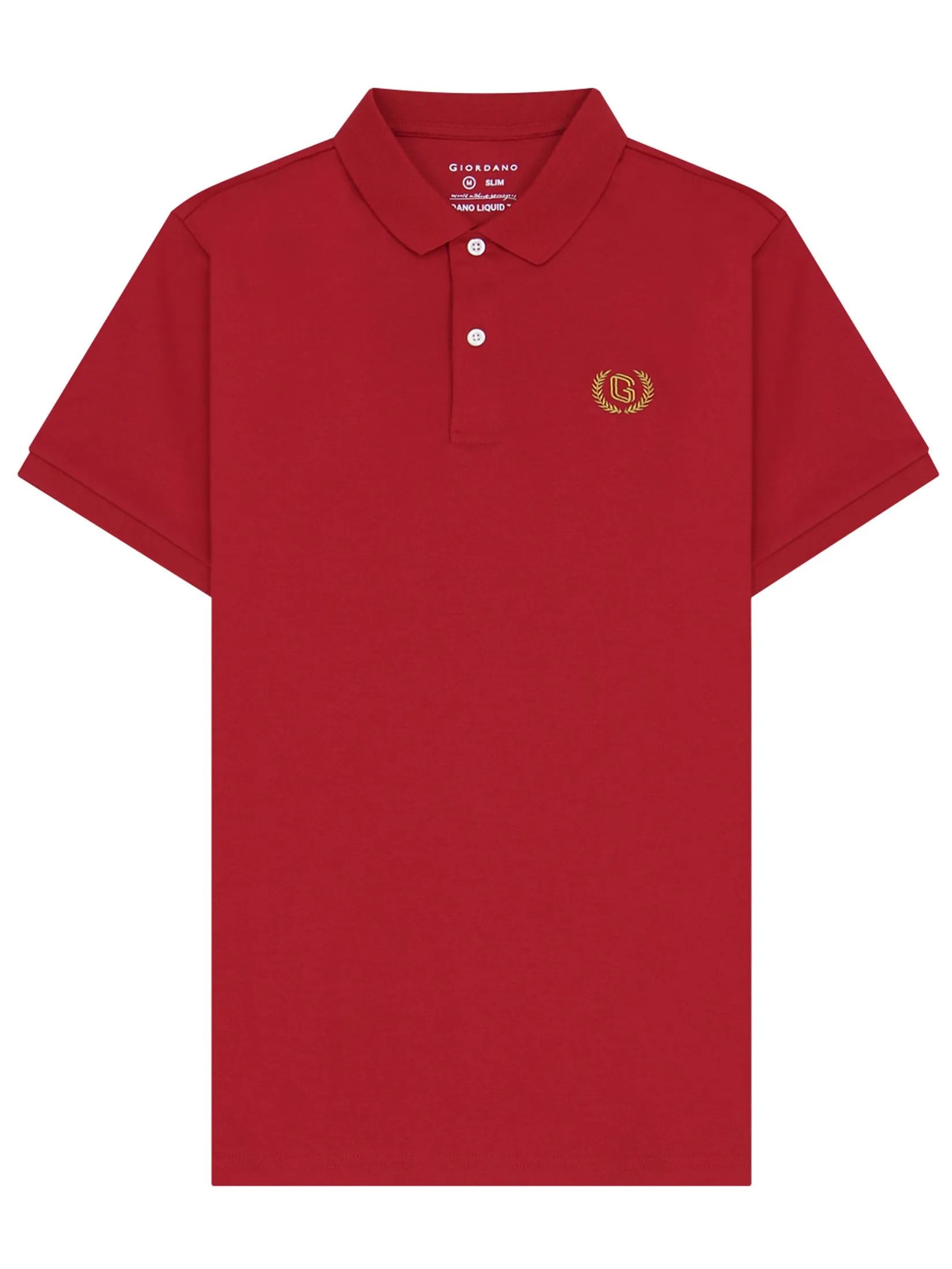 GIORDANO Men's Liquid Touch Polo Haute red GIORDANO Men's Liquid Touch Polo Haute red