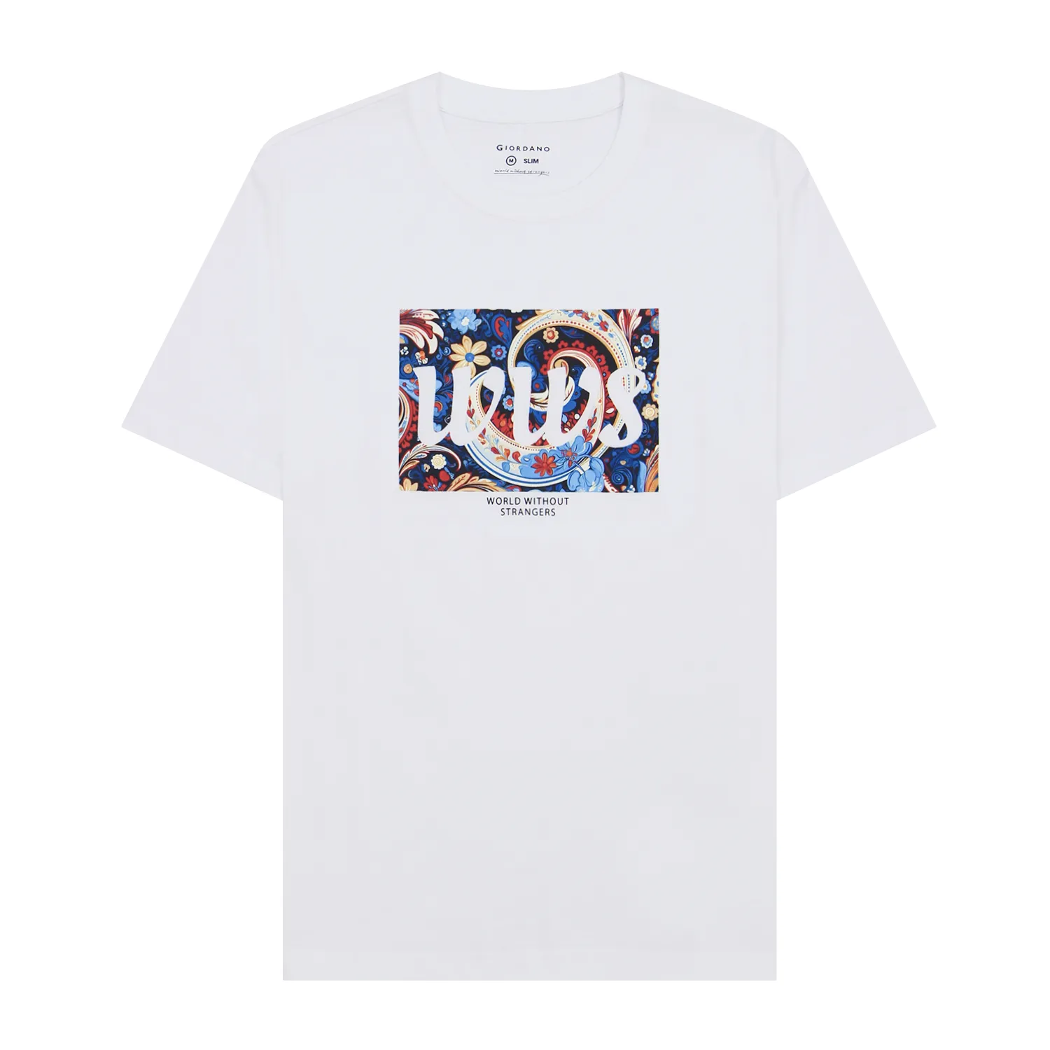 GIORDANO Men's Jersey Slim Printed Tee (WWS) White GIORDANO Men's Jersey Slim Printed Tee (WWS) White