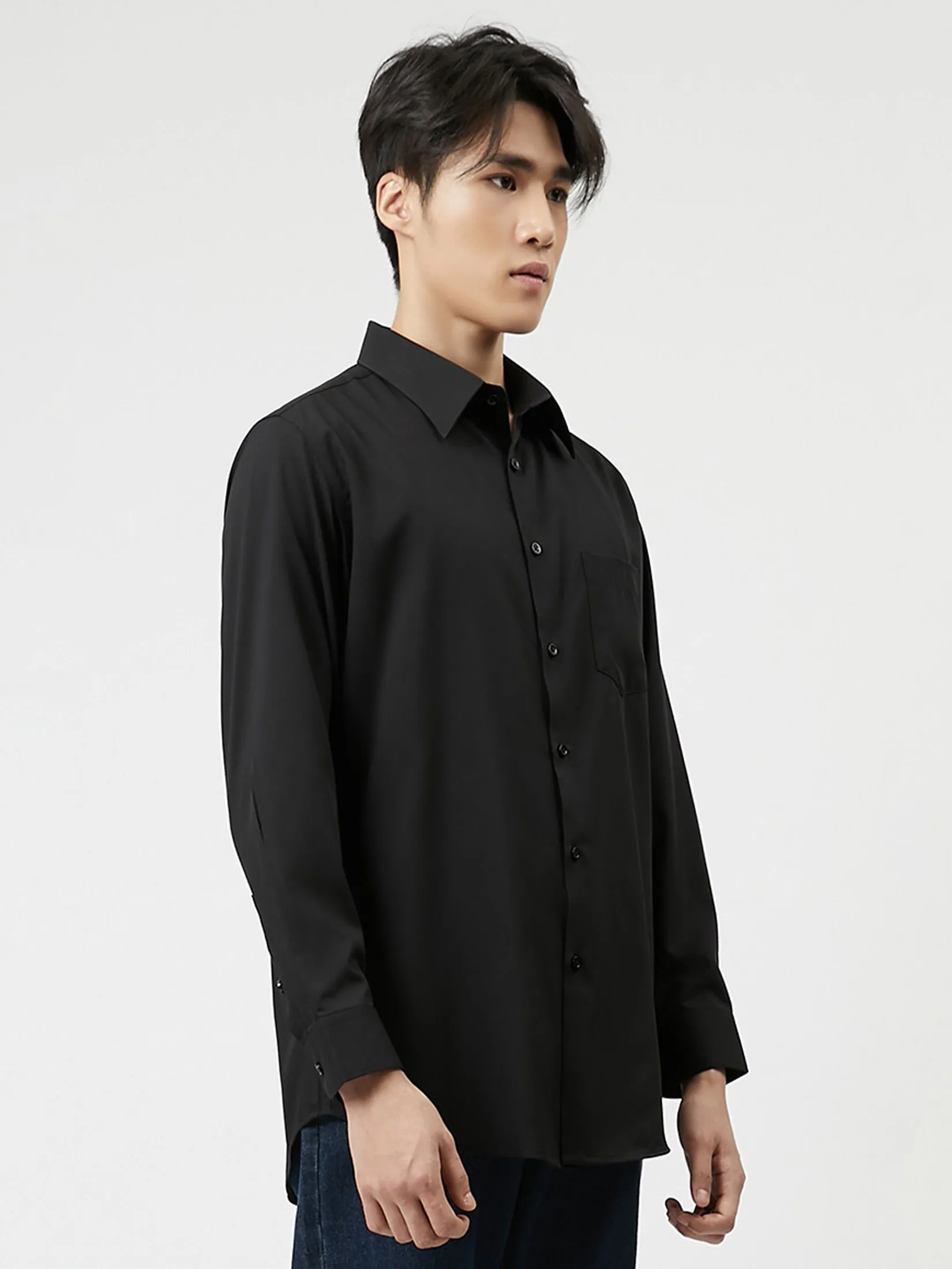 DAPPER DAPPER EASY CARE Regular Fit Shirt Black DAPPER DAPPER EASY CARE Regular Fit Shirt Black
