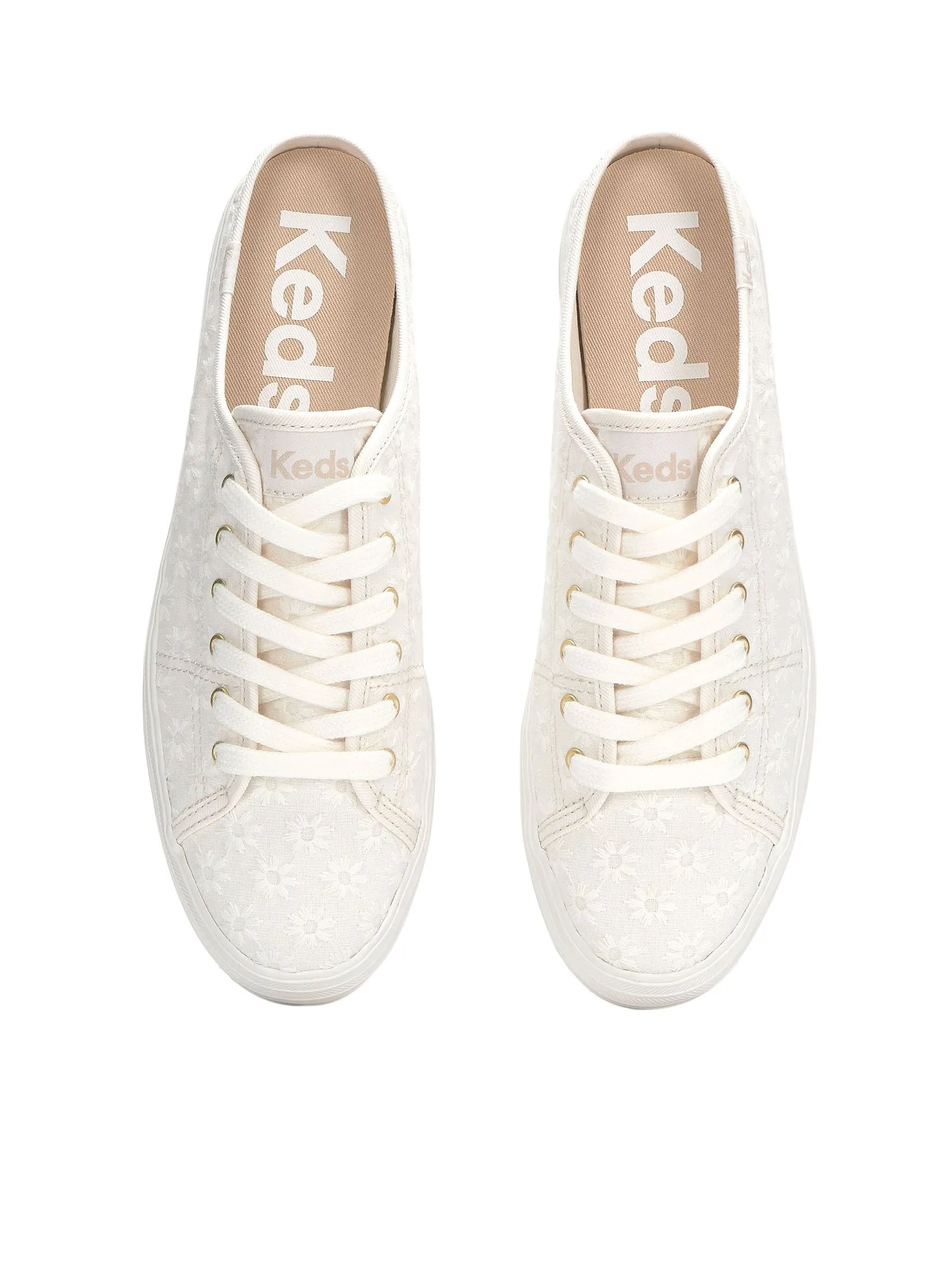 KEDS Women Triple Kick Mule Starburst Eyelet Snow White KEDS Women Triple Kick Mule Starburst Eyelet Snow White