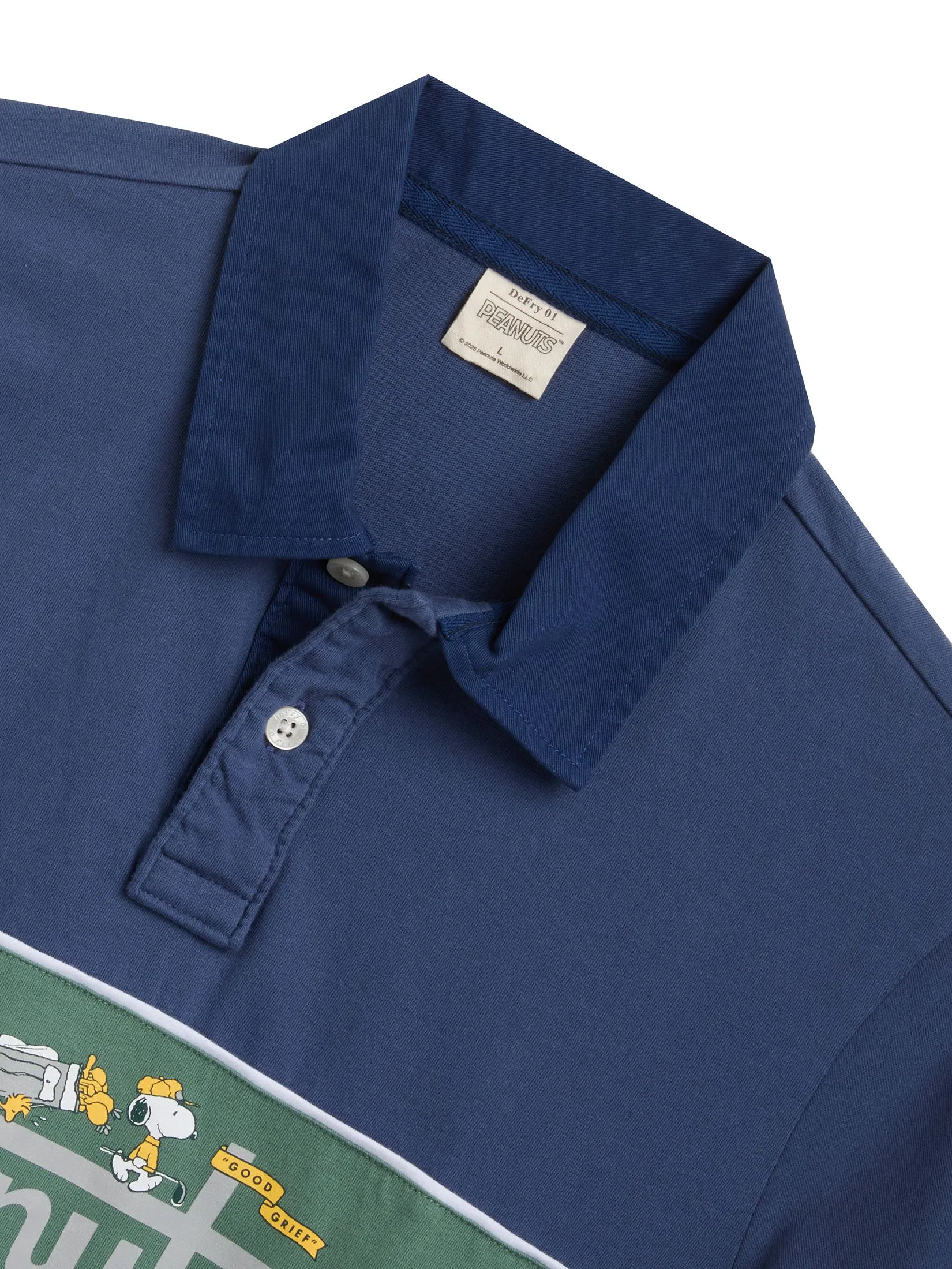 DEFRY 01 Men Polo Short Sleeves Snoopy 2505EPLM056 Navy DEFRY 01 Men Polo Short Sleeves Snoopy 2505EPLM056 Navy