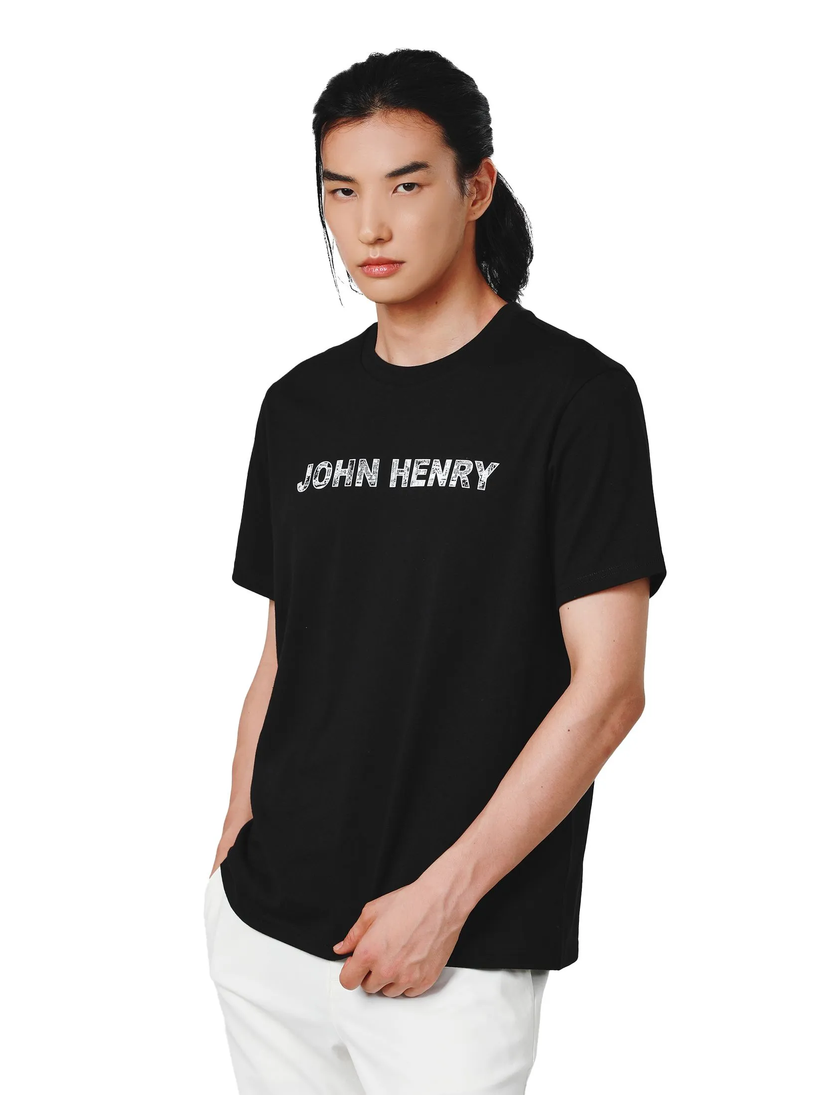 JOHN HENRY Men's T-Shirts (Slim Fit) ICONIC AF Black JOHN HENRY Men's T-Shirts (Slim Fit) ICONIC AF Black