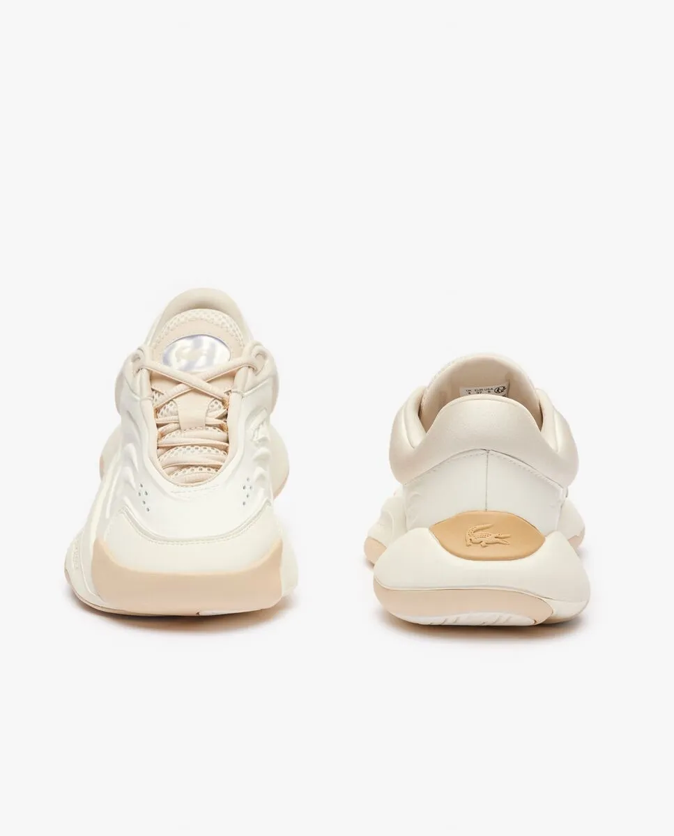 LACOSTE Women’s Aceline Trainers White/Light Brown LACOSTE Women’s Aceline Trainers White/Light Brown