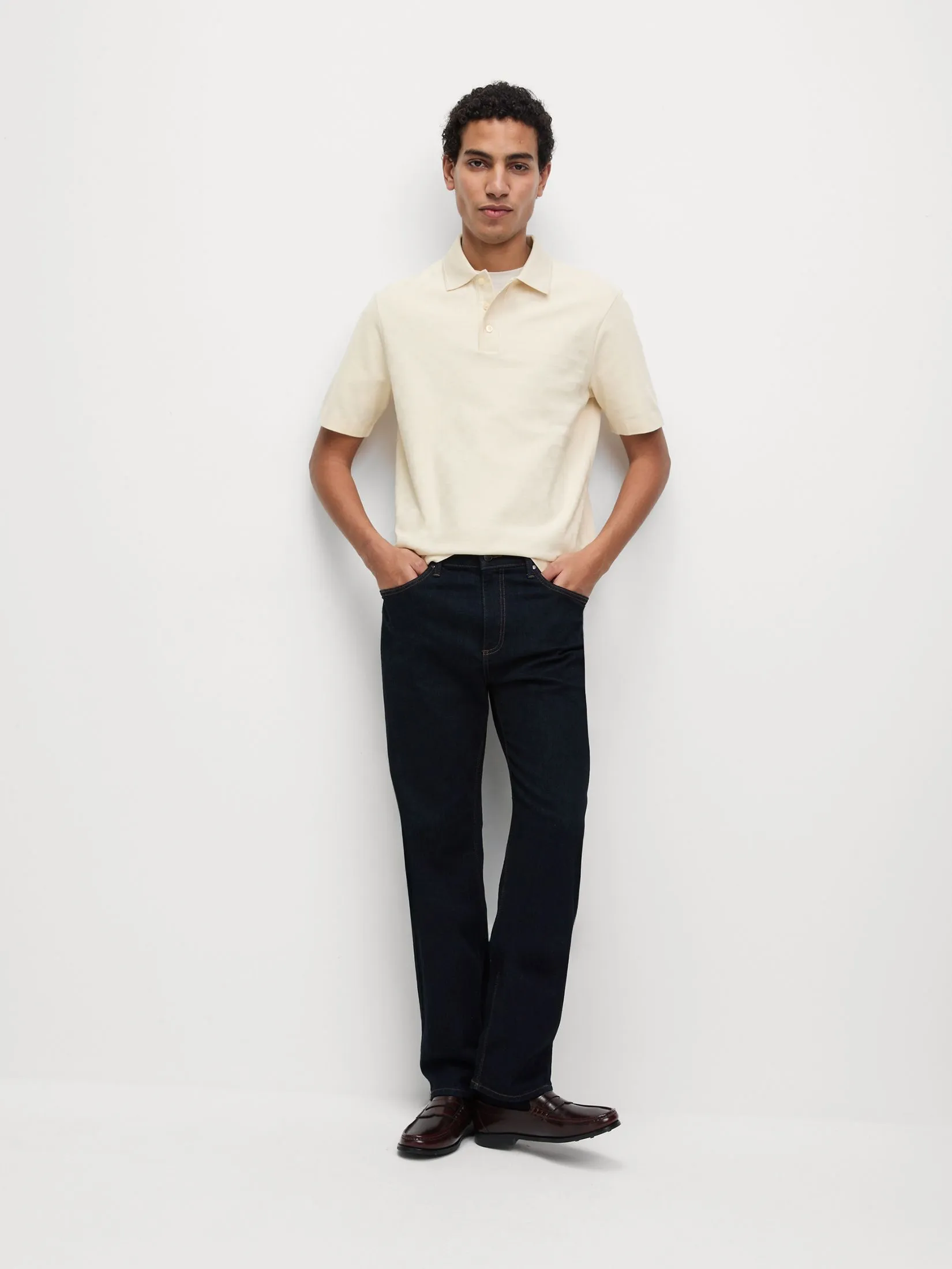 MARKS & SPENCER Men Polo Shirt Pure Cotton Textured Pique MARKS & SPENCER Men Polo Shirt Pure Cotton Textured Pique