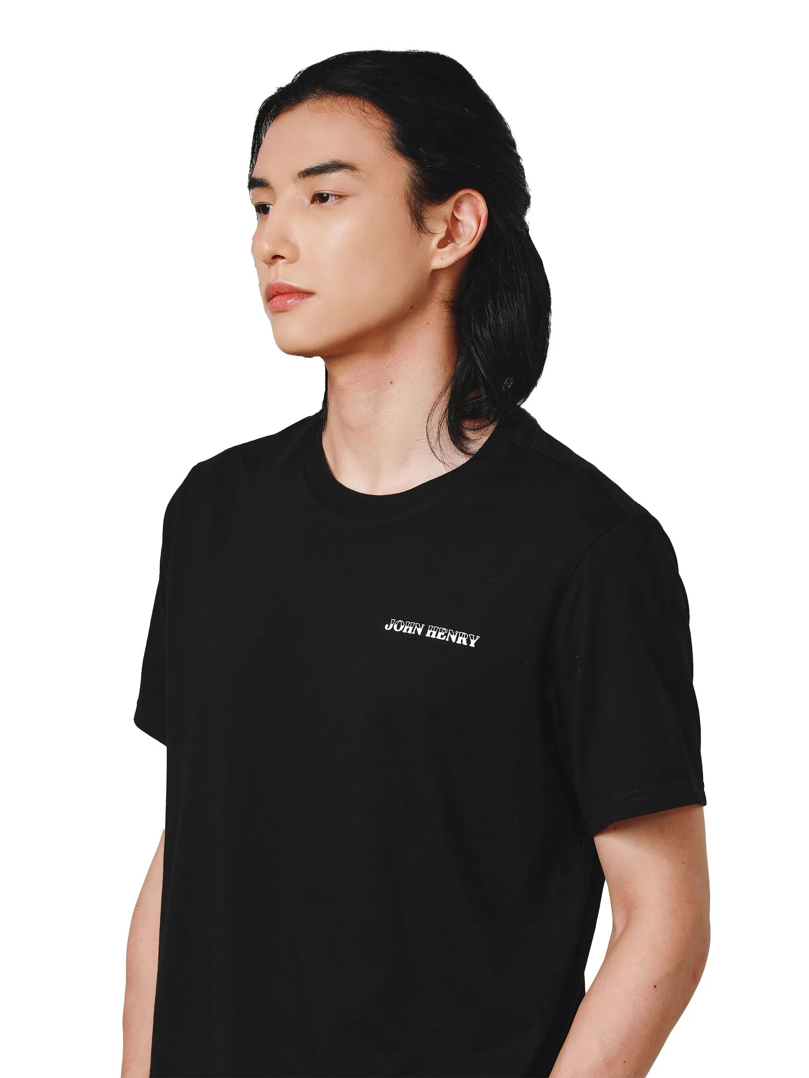 JOHN HENRY Men's T-Shirts (Slim Fit) DENIM Black JOHN HENRY Men's T-Shirts (Slim Fit) DENIM Black