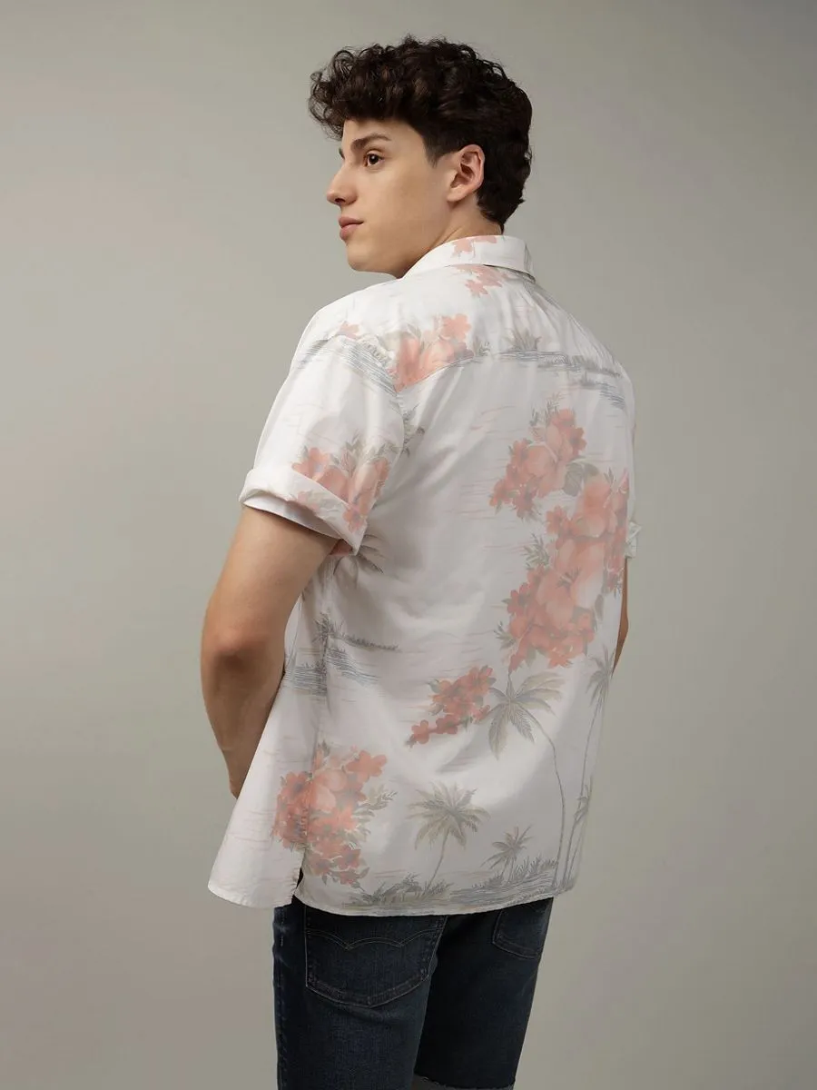 American Eagle MEN IDRIS ISLAND SS OVERSIZED CSC COTTON RAYON 654 DUSTY PINK American Eagle MEN IDRIS ISLAND SS OVERSIZED CSC COTTON RAYON 654 DUSTY PINK