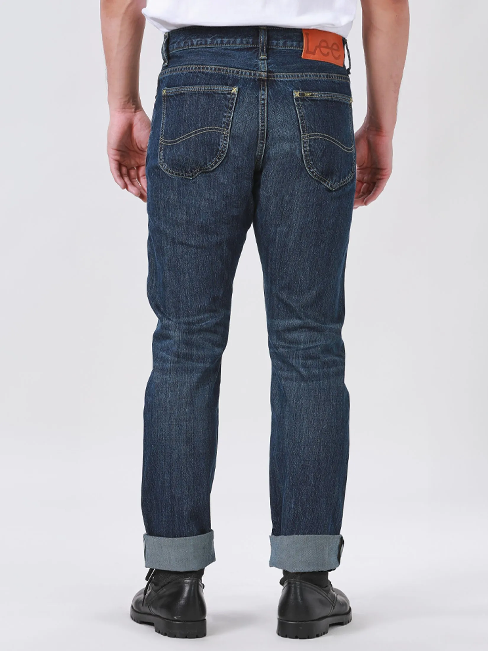 LEE Men's Jeans (Red Selvedge) Lee Riders Collection Mid Knox Fit Mid Indigo LEE Men's Jeans (Red Selvedge) Lee Riders Collection Mid Knox Fit Mid Indigo