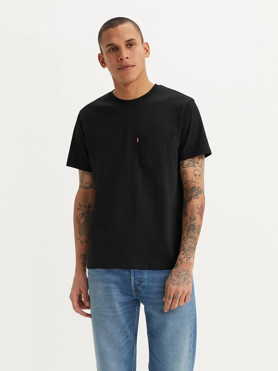 LEVI'S Men's Heavyweight Pocket T-Shirt Mineral Black LEVI'S Men's Heavyweight Pocket T-Shirt Mineral Black