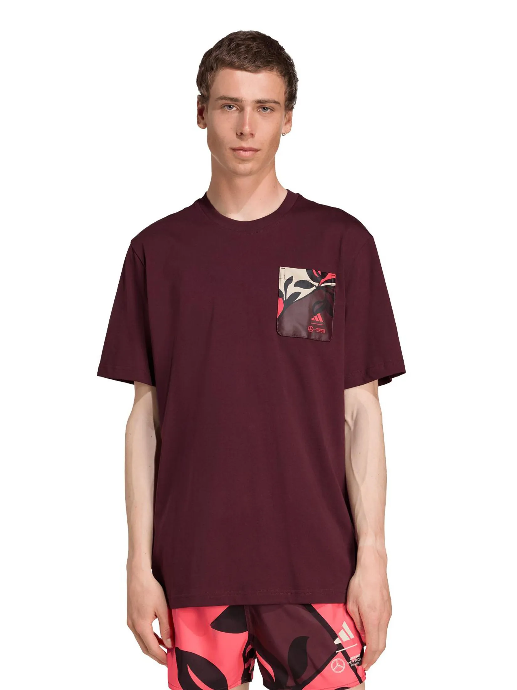 ADIDAS Men T-Shirt Mercedes - AMG Petronas Formula One Team Summer Red / Aurora Ruby ADIDAS Men T-Shirt Mercedes - AMG Petronas Formula One Team Summer Red / Aurora Ruby