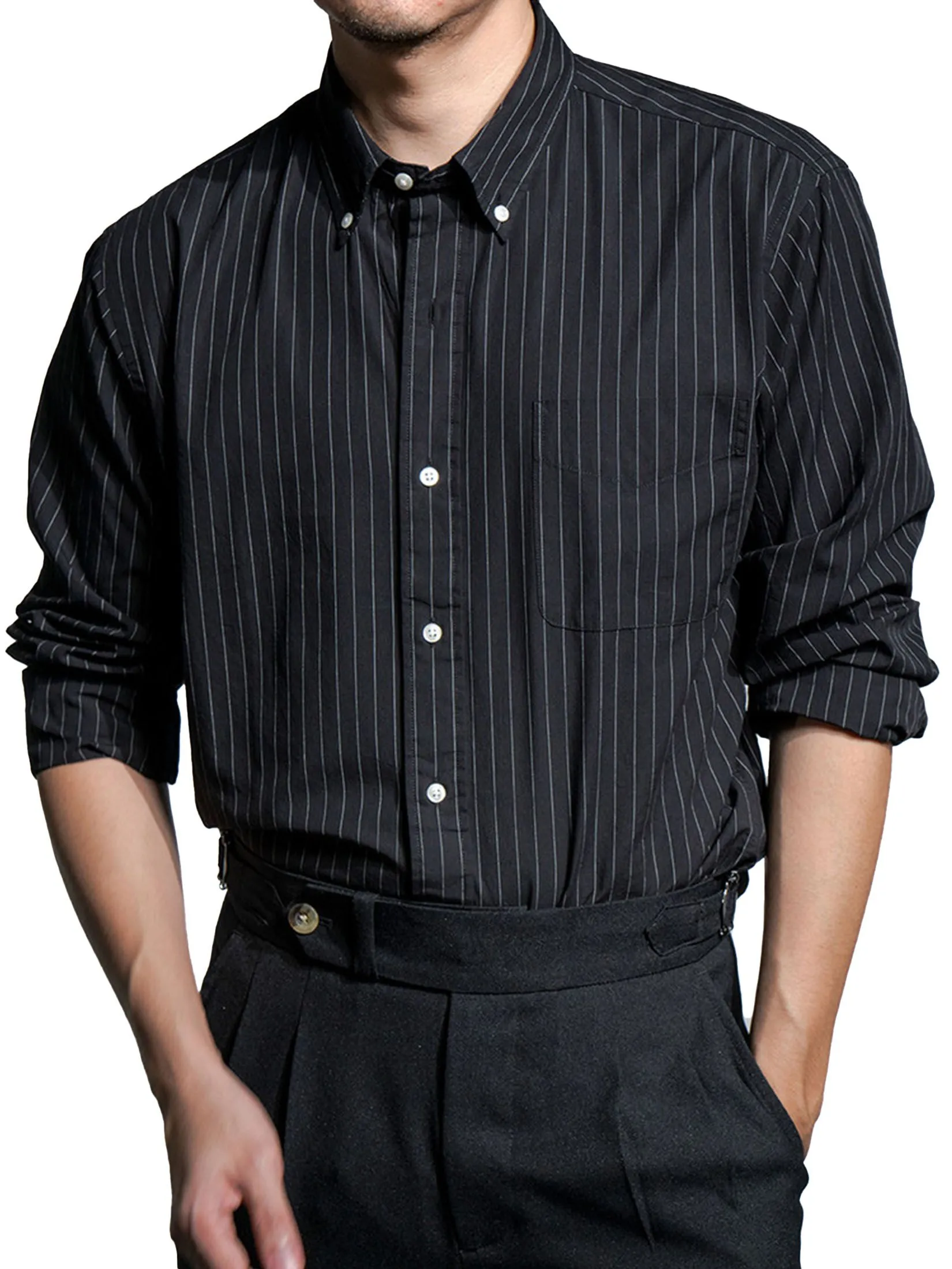 Era-won Men's Long sleeve Shirt Regular fit Black Era-won Men's Long sleeve Shirt Regular fit Black