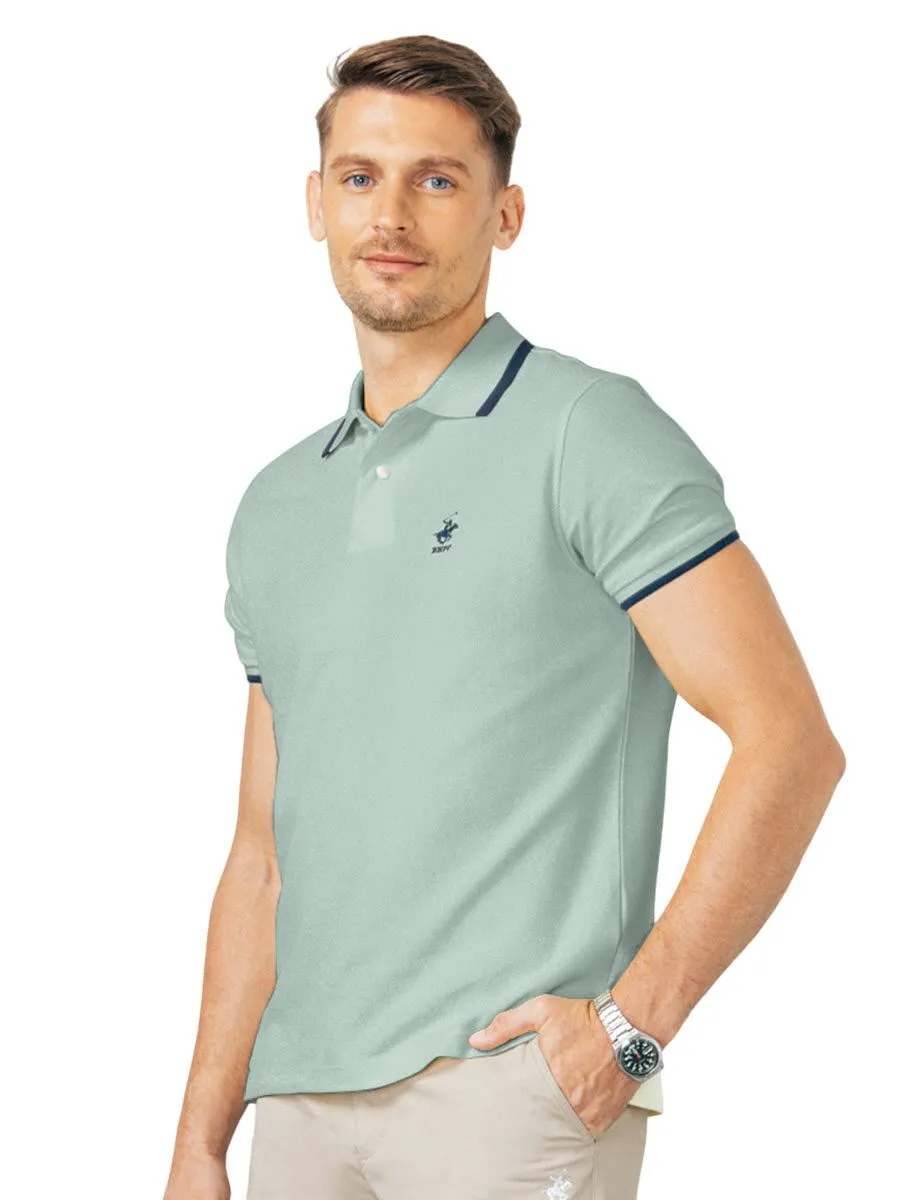 BEVERLY HILLS POLO CLUB Light green Men Polo Shirts Model BN2A635 BEVERLY HILLS POLO CLUB Light green Men Polo Shirts Model BN2A635