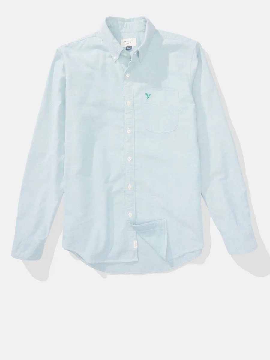 American Eagle MEN INT SF BTD YD SOLID OXFORD W EAGLE 372 MIST GREEN American Eagle MEN INT SF BTD YD SOLID OXFORD W EAGLE 372 MIST GREEN