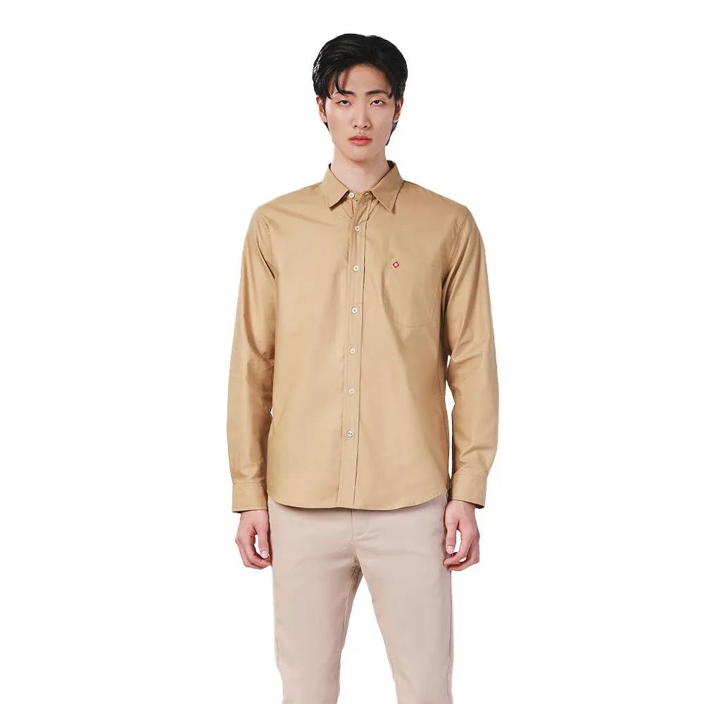 JOHN HENRY Men's Long Sleeves Shirts (Slim Fit) ESSENTIALS Khaki JOHN HENRY Men's Long Sleeves Shirts (Slim Fit) ESSENTIALS Khaki