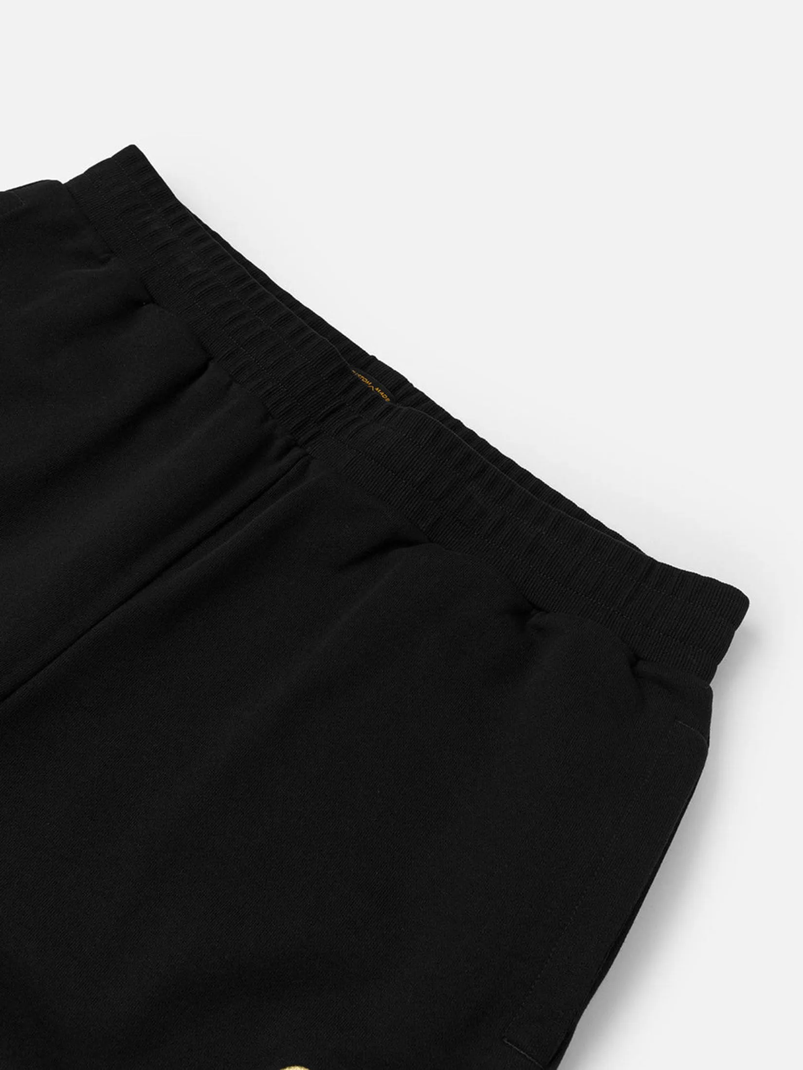 EVISU Men Sweatpants Seagull Embroidery EVISU Brocade Appliqué Straight Fit Black EVISU Men Sweatpants Seagull Embroidery EVISU Brocade Appliqué Straight Fit Black