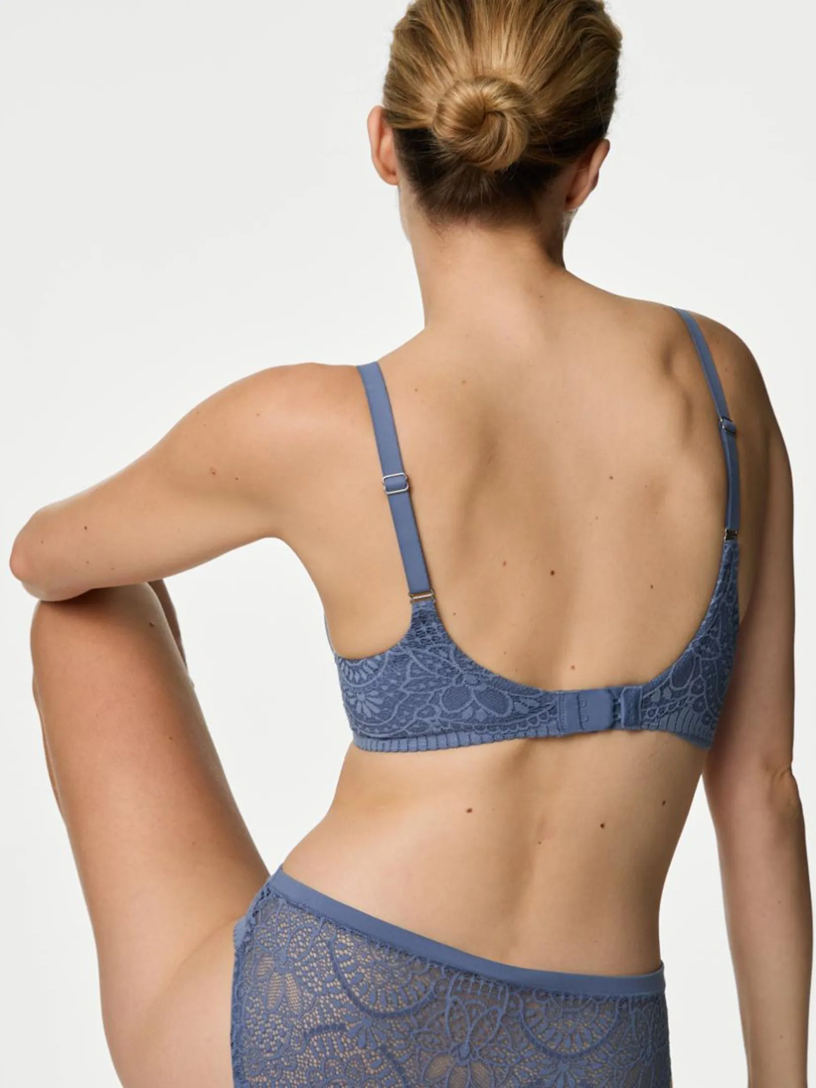MARKS & SPENCER Women T-Shirt Bra Body Soft Wired Full Cup Slate Blue MARKS & SPENCER Women T-Shirt Bra Body Soft Wired Full Cup Slate Blue