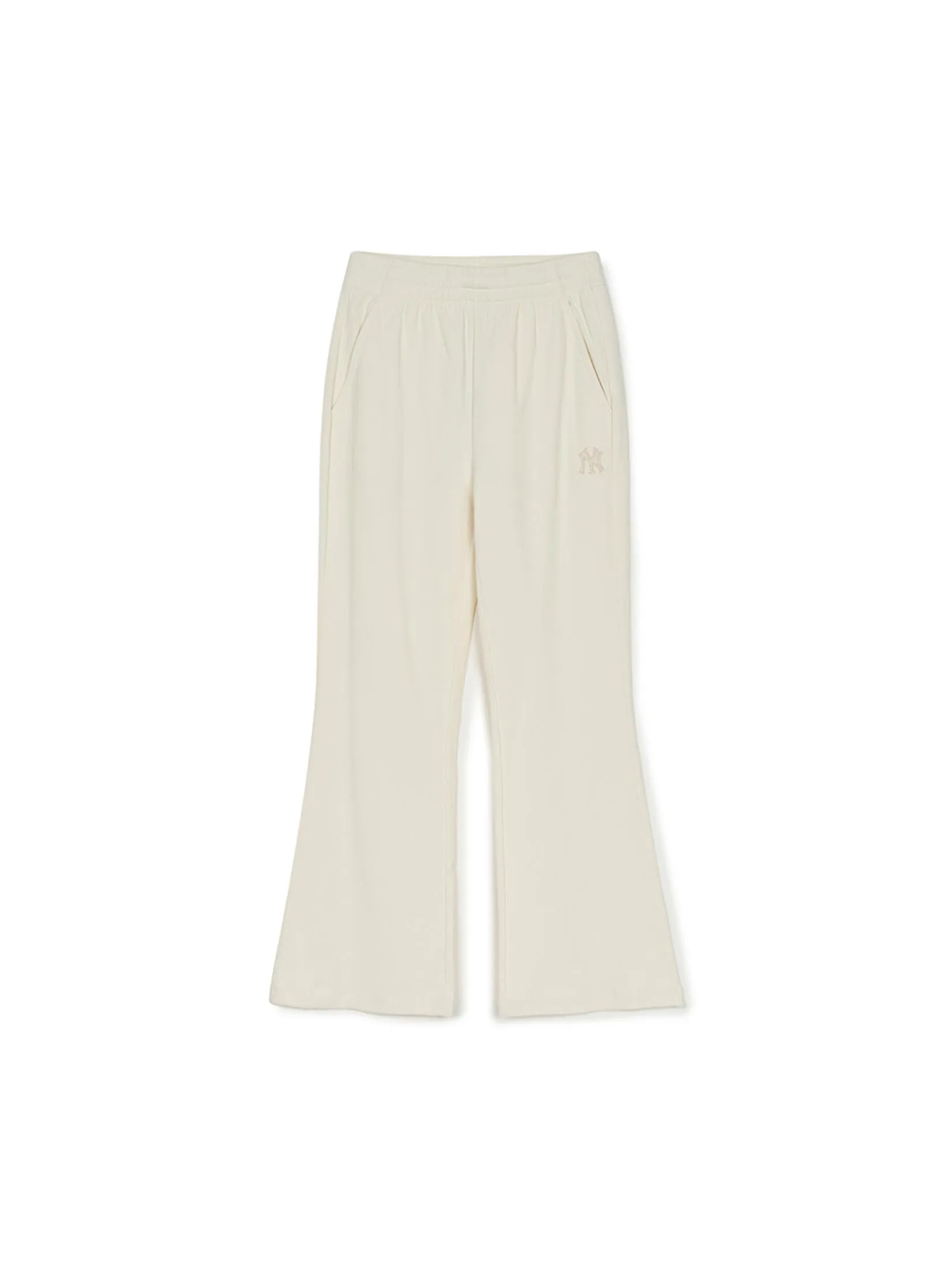 MLB Women S Basic Ribbed Flare Pants Model  3FPTB0551  50CRS  Cream MLB Women S Basic Ribbed Flare Pants Model  3FPTB0551  50CRS  Cream