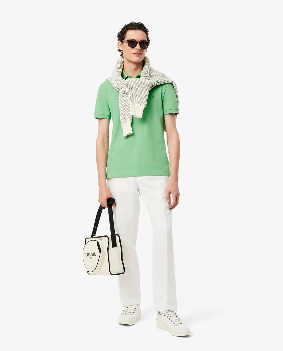 LACOSTE Regular Fit Paris Stretch Piqu  Polo Shirt Green LACOSTE Regular Fit Paris Stretch Piqu  Polo Shirt Green