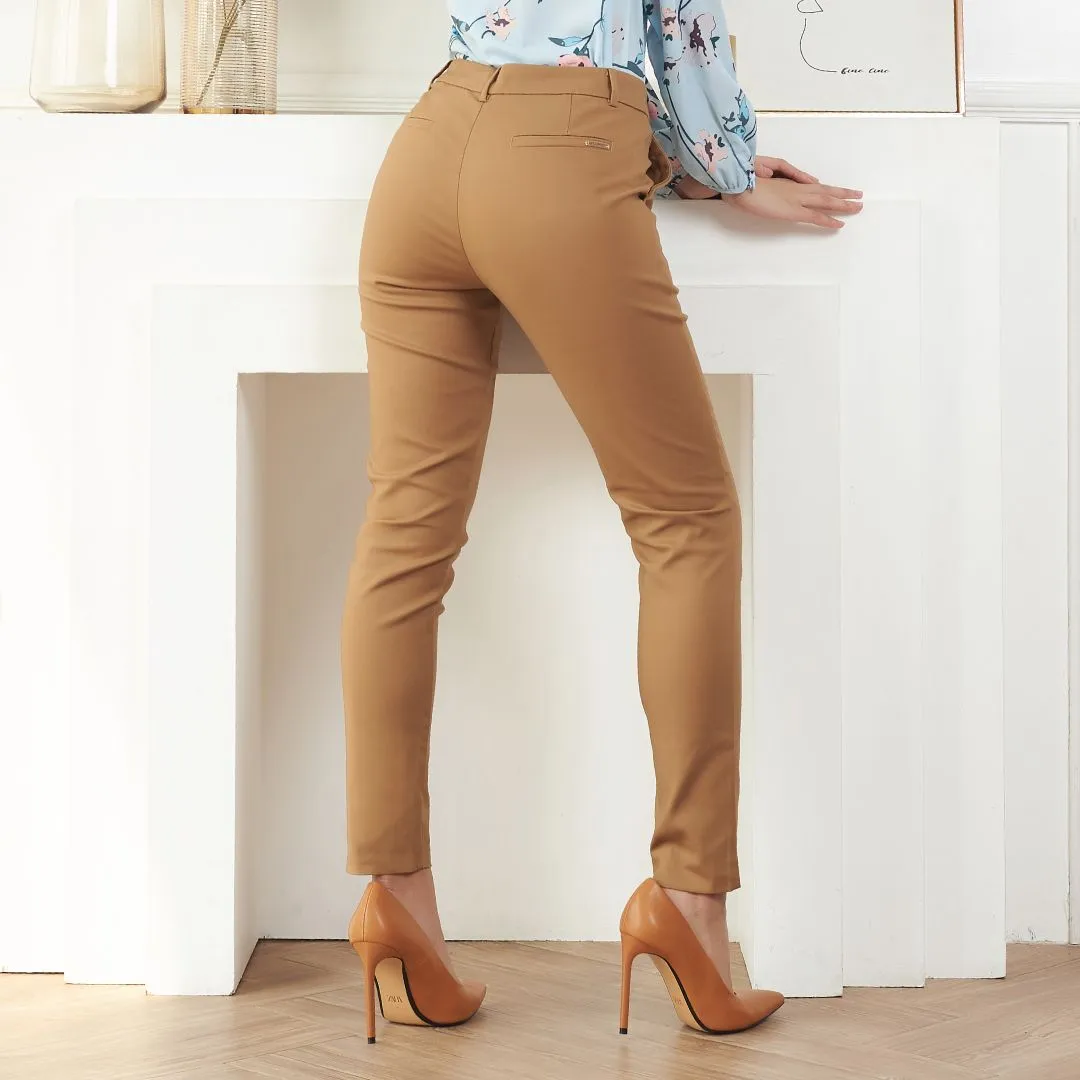 Lady Plus Brown Long Pants L-3003PL Lady Plus Brown Long Pants L-3003PL