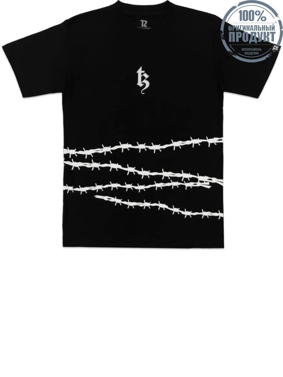 TZ WORLDWIDE MEN T-SHIRT TZ BARBED WIRE SHORT SLEEVE BLACK TZ WORLDWIDE MEN T-SHIRT TZ BARBED WIRE SHORT SLEEVE BLACK