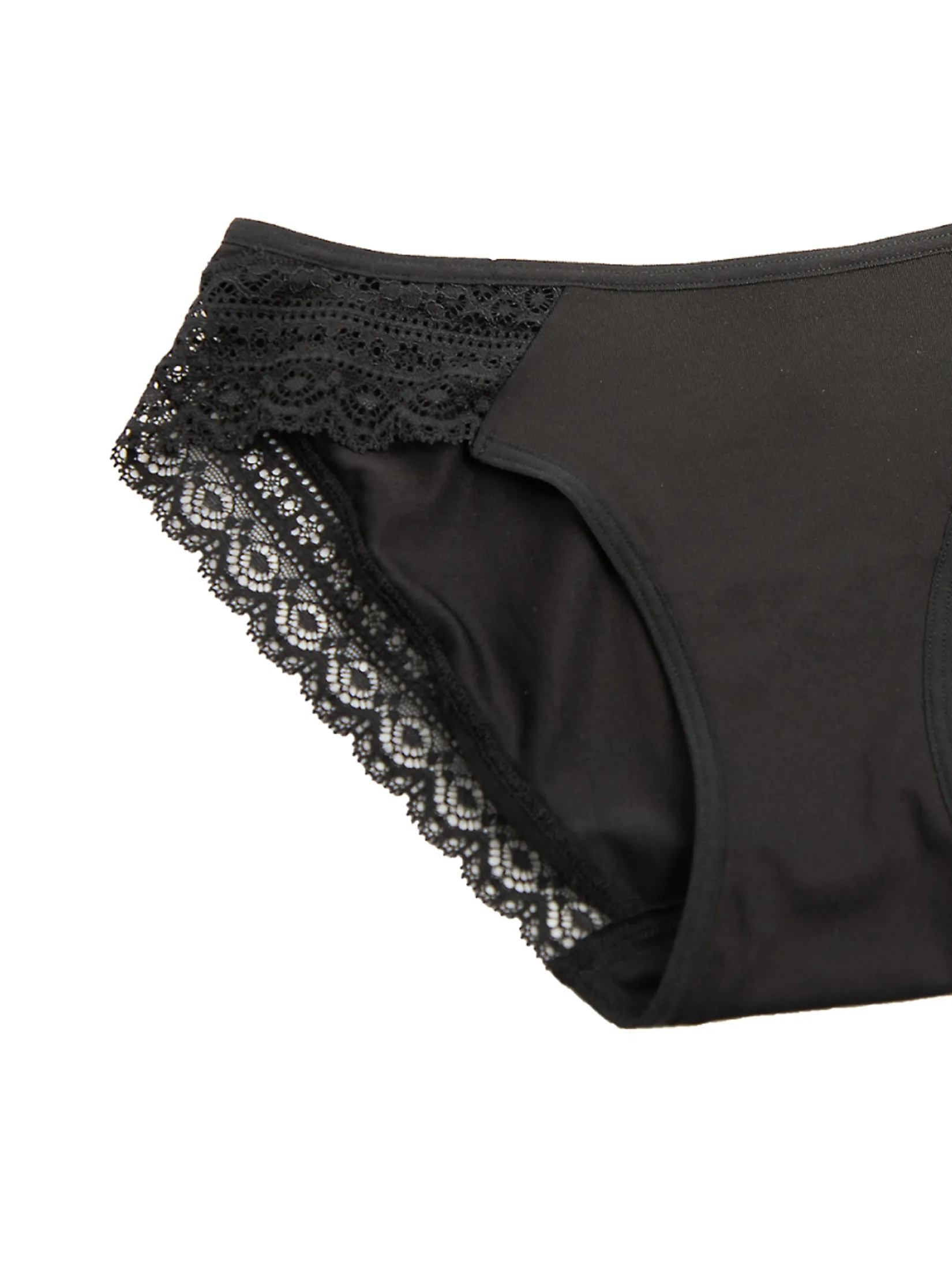 ELLE LINGERIE Women Bikini Lowrise Panties with Lace Decoration LU6733 - Black ELLE LINGERIE Women Bikini Lowrise Panties with Lace Decoration LU6733 - Black