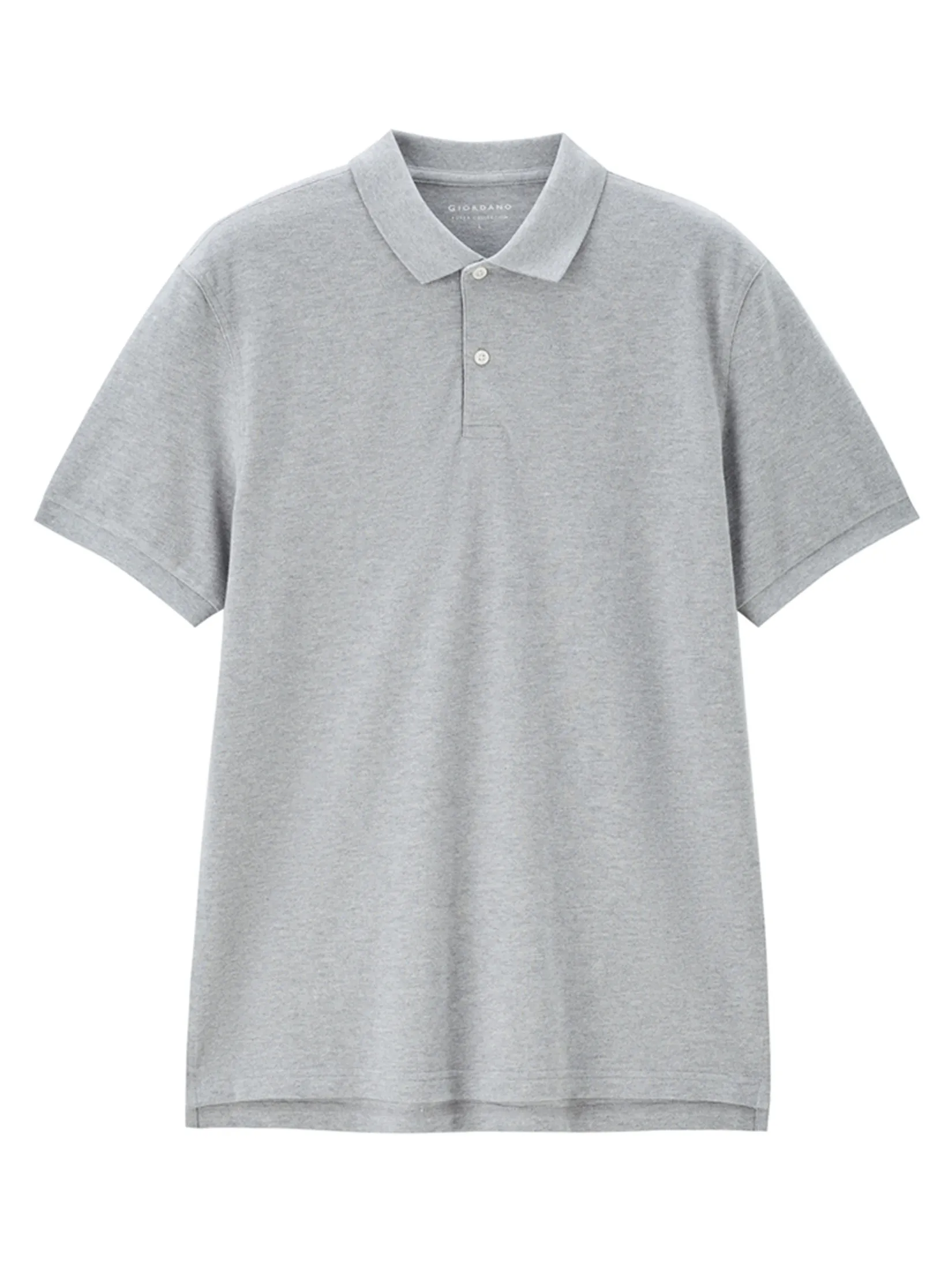GIORDANO Men s Online Exclusive Pique Polo Shirt (Korea) Mid Grey GIORDANO Men s Online Exclusive Pique Polo Shirt (Korea) Mid Grey
