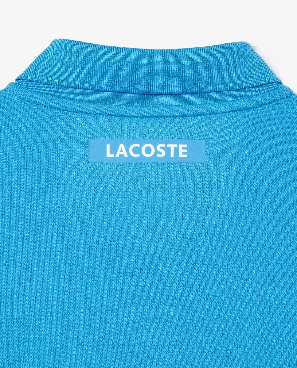 LACOSTE Regular Fit Ultra Dry Piqu  Tennis Polo Shirt Blue LACOSTE Regular Fit Ultra Dry Piqu  Tennis Polo Shirt Blue