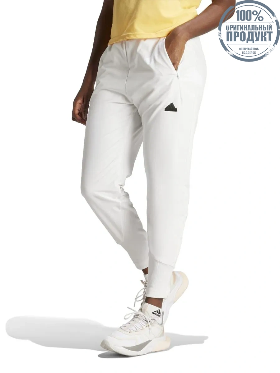 ADIDAS Women Straight Pants Z.N.E. Woven White ADIDAS Women Straight Pants Z.N.E. Woven White