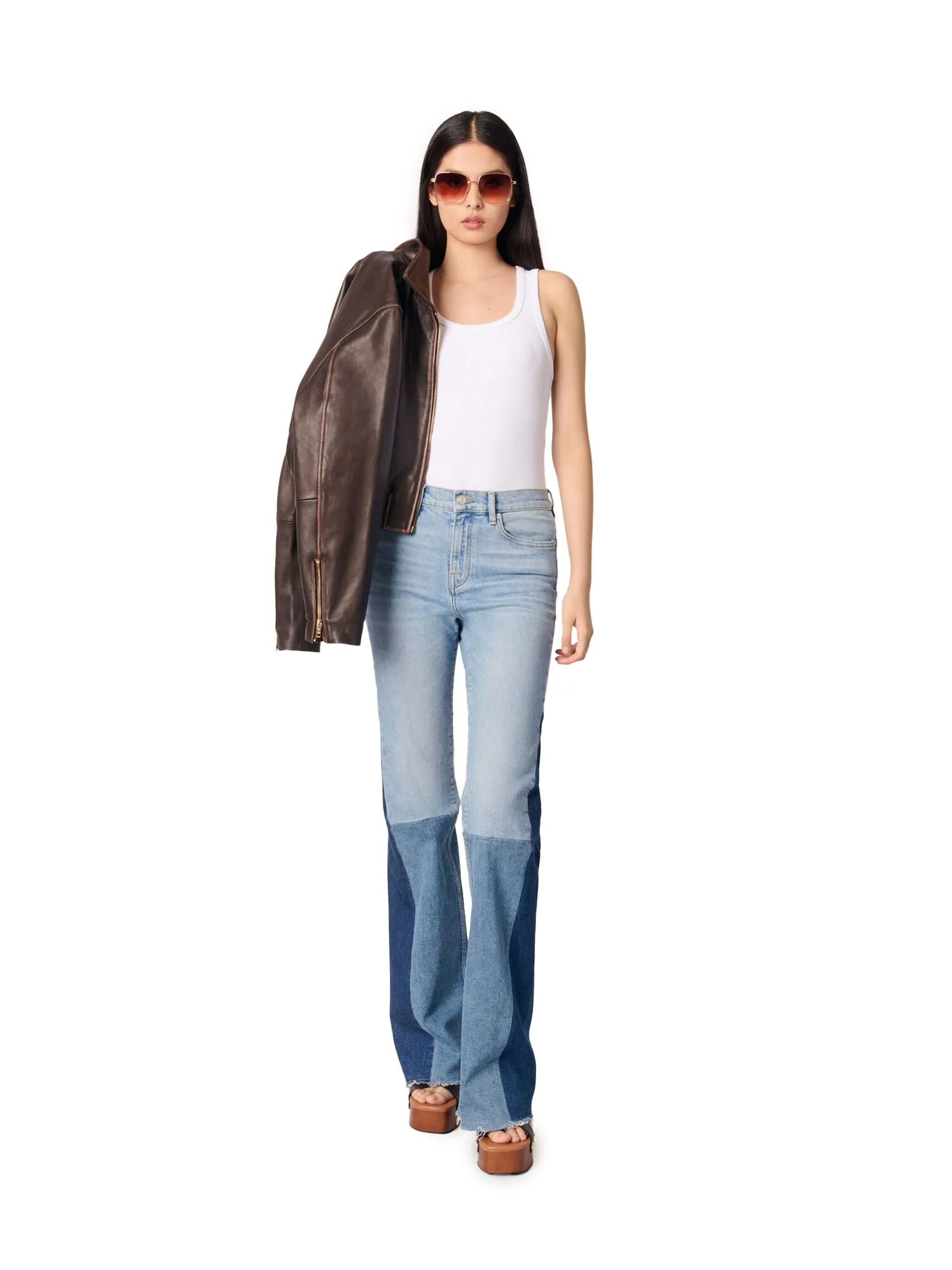 MAJE Women Jeans Tricolour Patchwork MAJE Women Jeans Tricolour Patchwork
