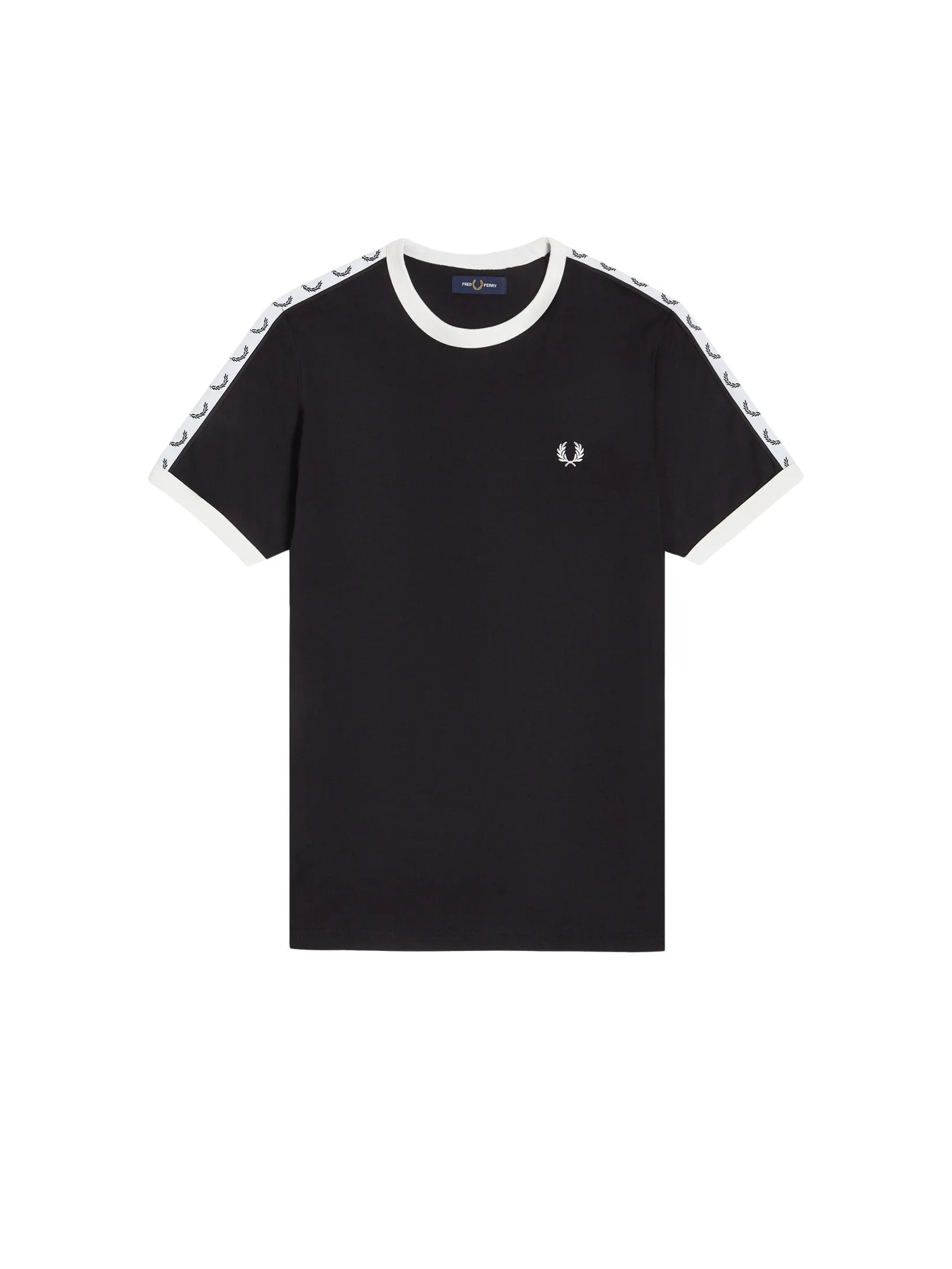 Fred Perry Men TAPED RINGER T-SHIRT Black Fred Perry Men TAPED RINGER T-SHIRT Black