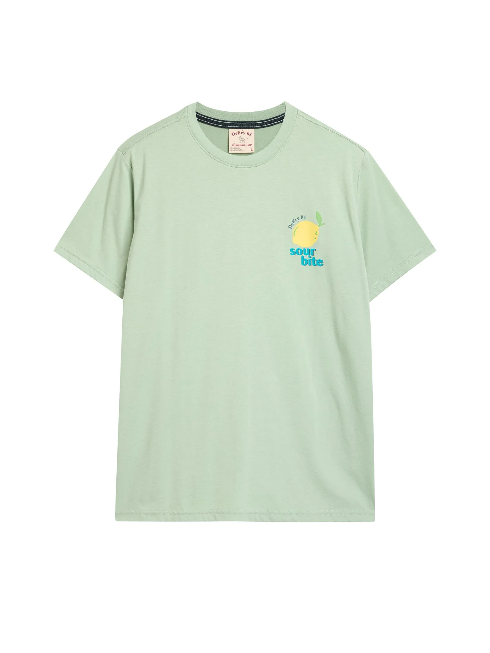 DEFRY 01 Men T-Shirt Short Sleeves 2506UTSM032 Green DEFRY 01 Men T-Shirt Short Sleeves 2506UTSM032 Green