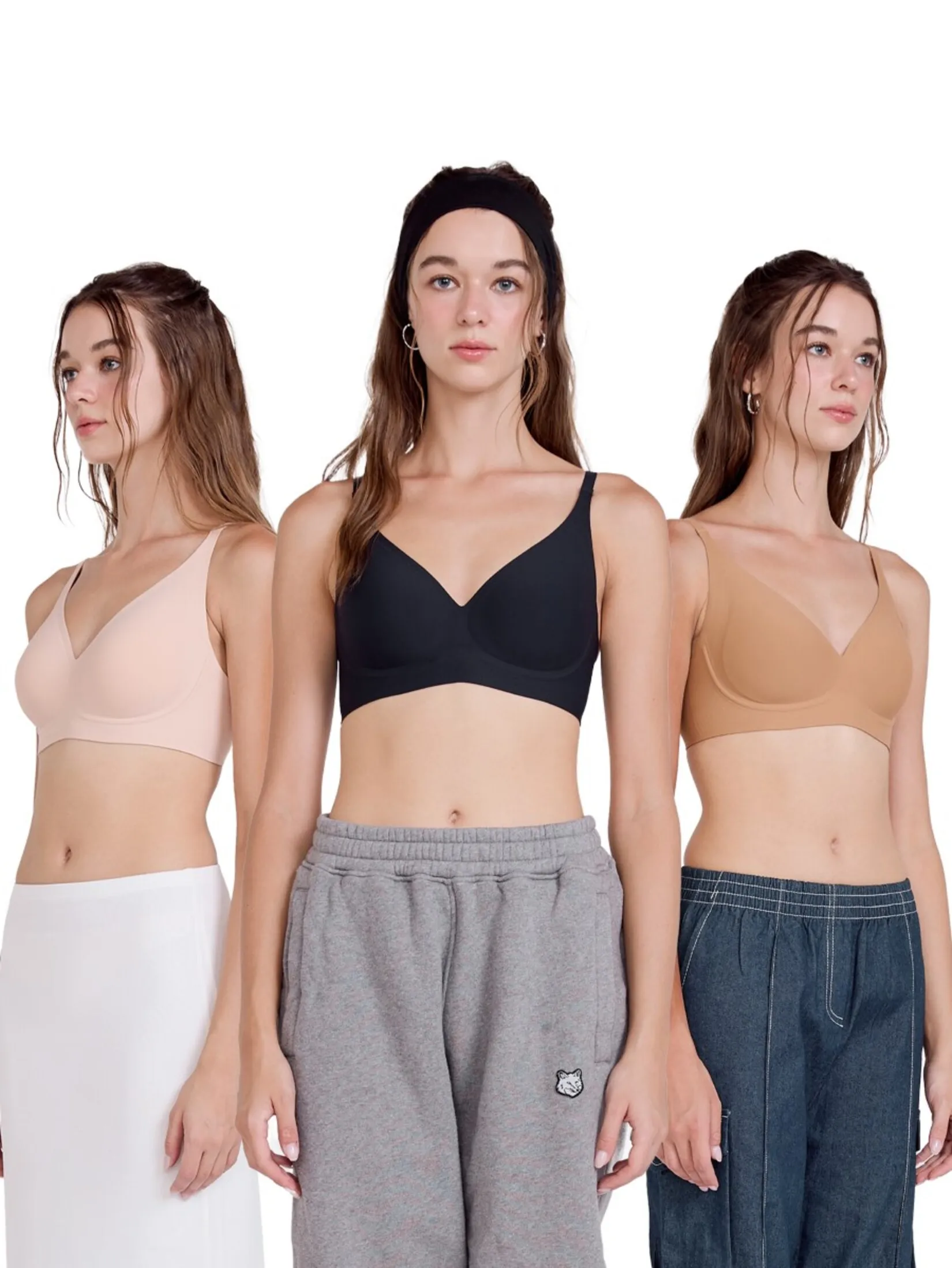WACOAL Women Multicolor Smart Size Jely Fit Bra Set 3 Pcs. (Beige-Black-Brown) WACOAL Women Multicolor Smart Size Jely Fit Bra Set 3 Pcs. (Beige-Black-Brown)