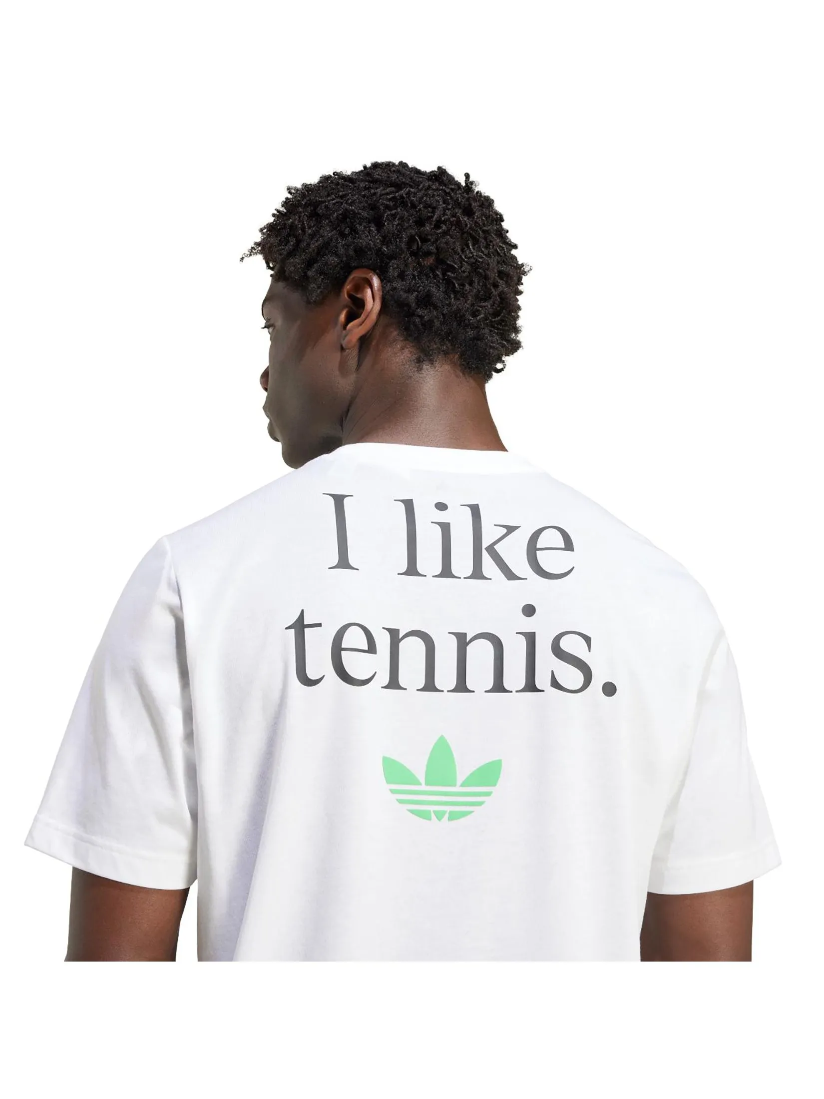 ADIDAS Men T-Shirt Tennis Graphic White ADIDAS Men T-Shirt Tennis Graphic White