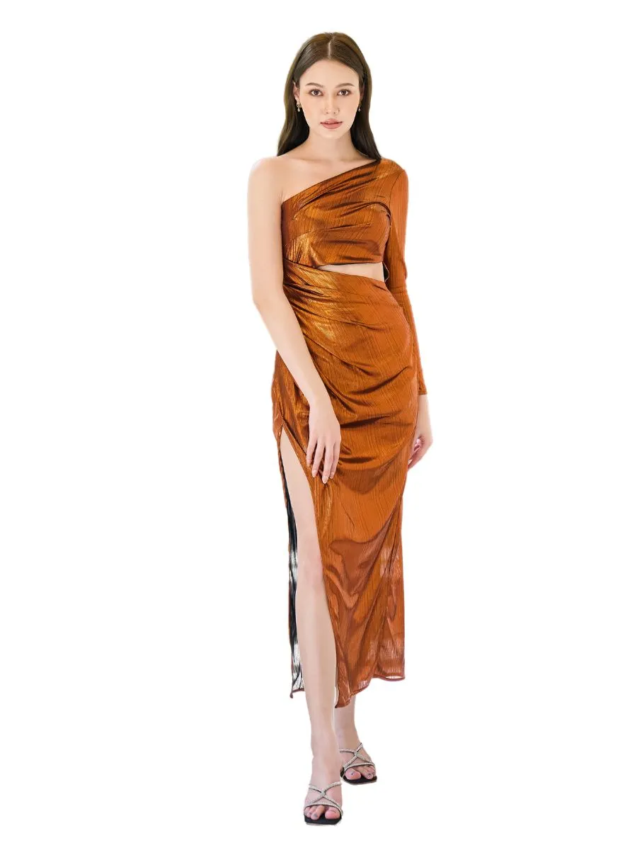 ROSE THE LABEL Copper-Olivia metallic dress ROSE THE LABEL Copper-Olivia metallic dress