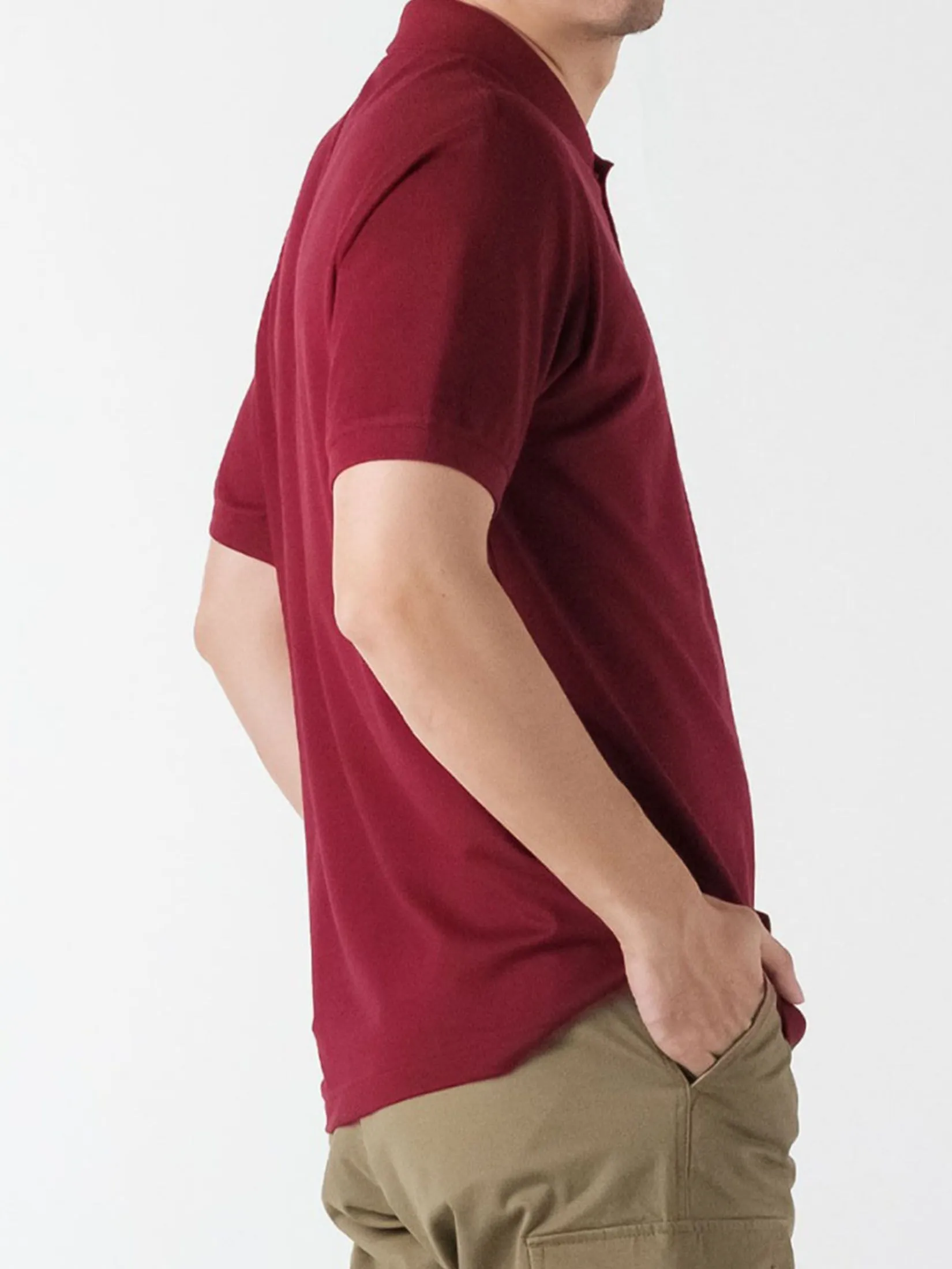 Era-won Men's Polo Slim Fit Maroon Era-won Men's Polo Slim Fit Maroon