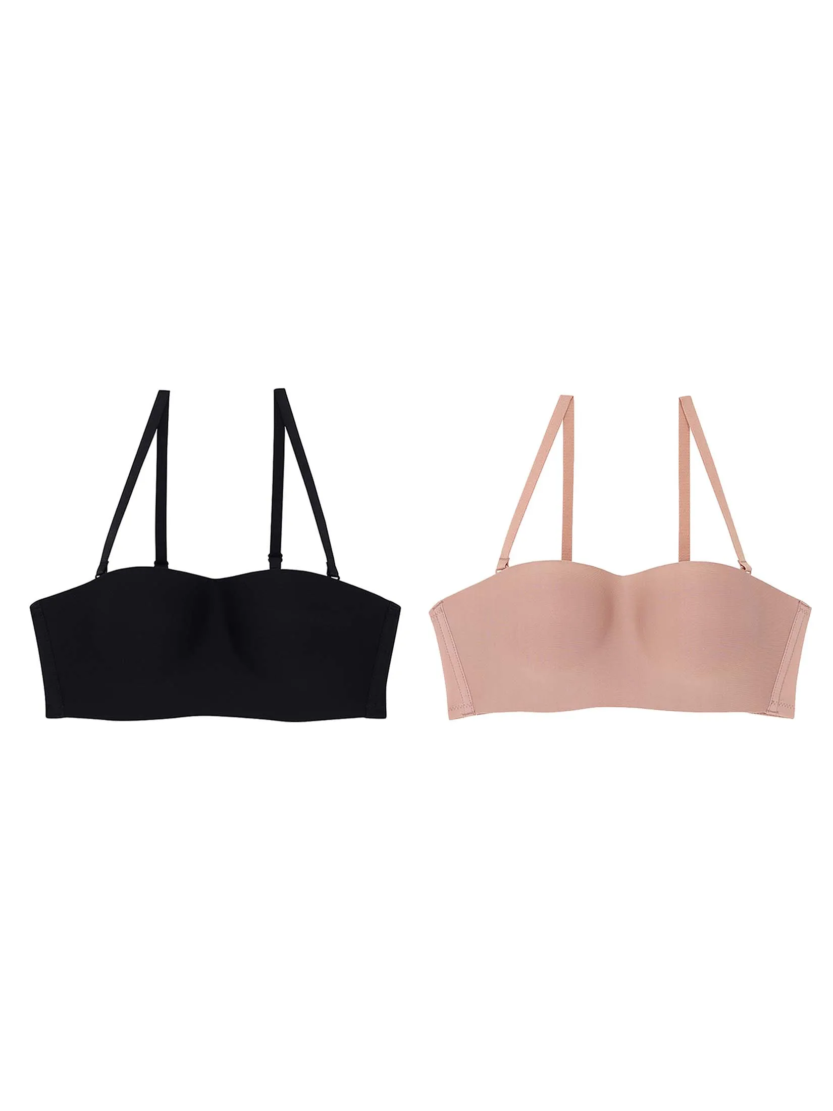 WACOAL Women Surprise strapless wireless top Bra Set 2 pcs Multicolor (Black Pink) WACOAL Women Surprise strapless wireless top Bra Set 2 pcs Multicolor (Black Pink)