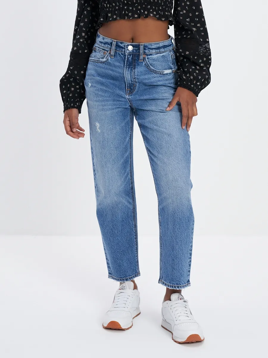 American Eagle HIGHEST RISE 90S BOYFRIEND CROP JEANS 489 MEDIUM VINTAGE WASH American Eagle HIGHEST RISE 90S BOYFRIEND CROP JEANS 489 MEDIUM VINTAGE WASH