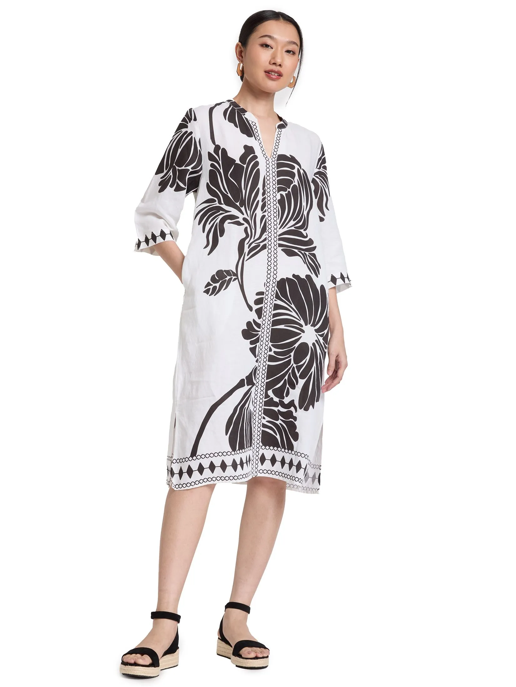 ESTIMATE Women Dress 3/4 Sleeves Printed ESTIMATE Women Dress 3/4 Sleeves Printed