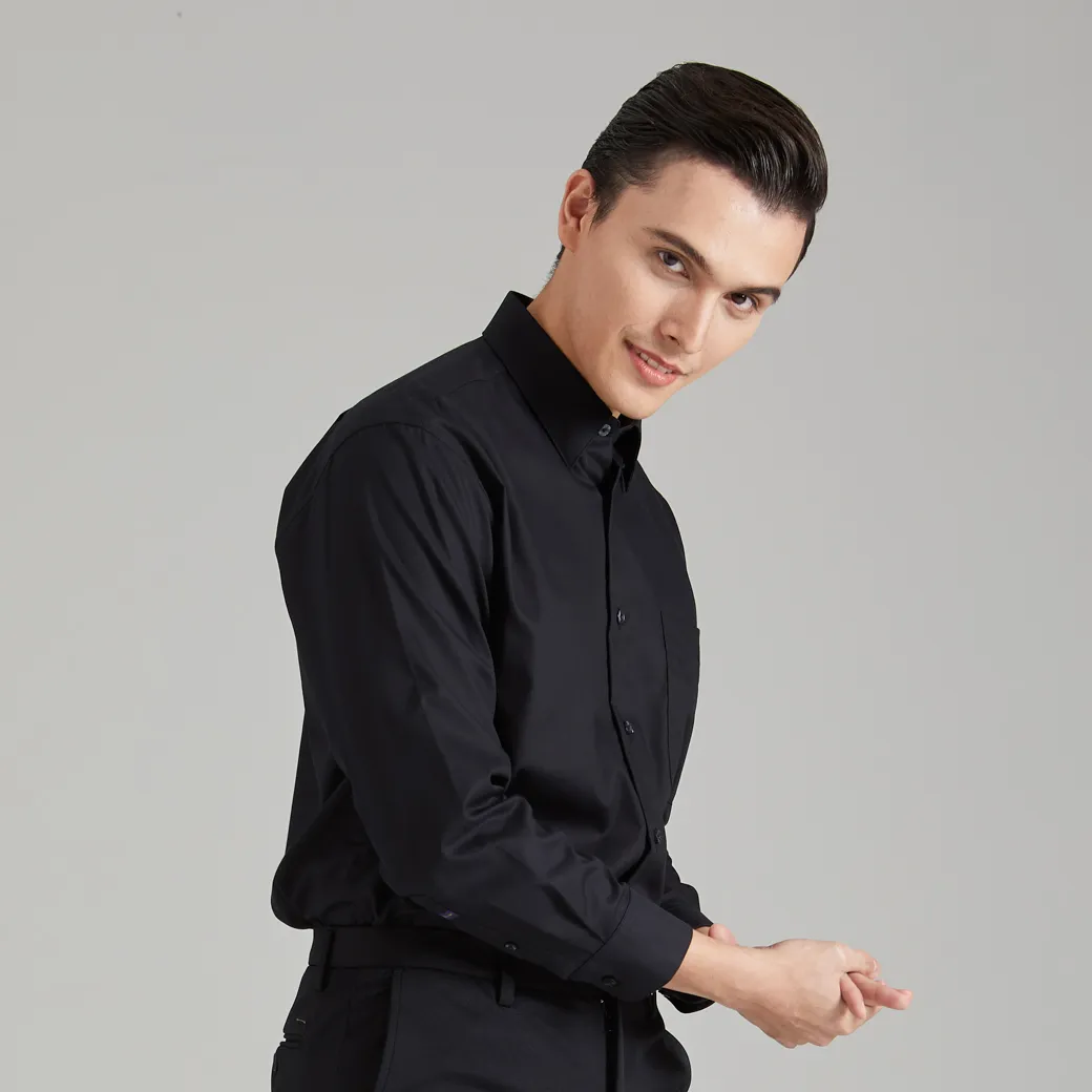 ARROW Wrinkle Free Shirt Long Sleeve Comfort Fit Cotton 100% Black MACC9U9BL ARROW Wrinkle Free Shirt Long Sleeve Comfort Fit Cotton 100% Black MACC9U9BL