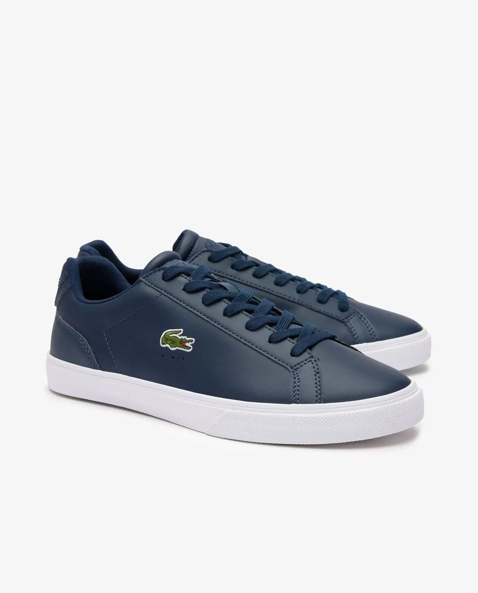 LACOSTE Navy Men’s Lacoste Lerond Pro Leather Trainers LACOSTE Navy Men’s Lacoste Lerond Pro Leather Trainers